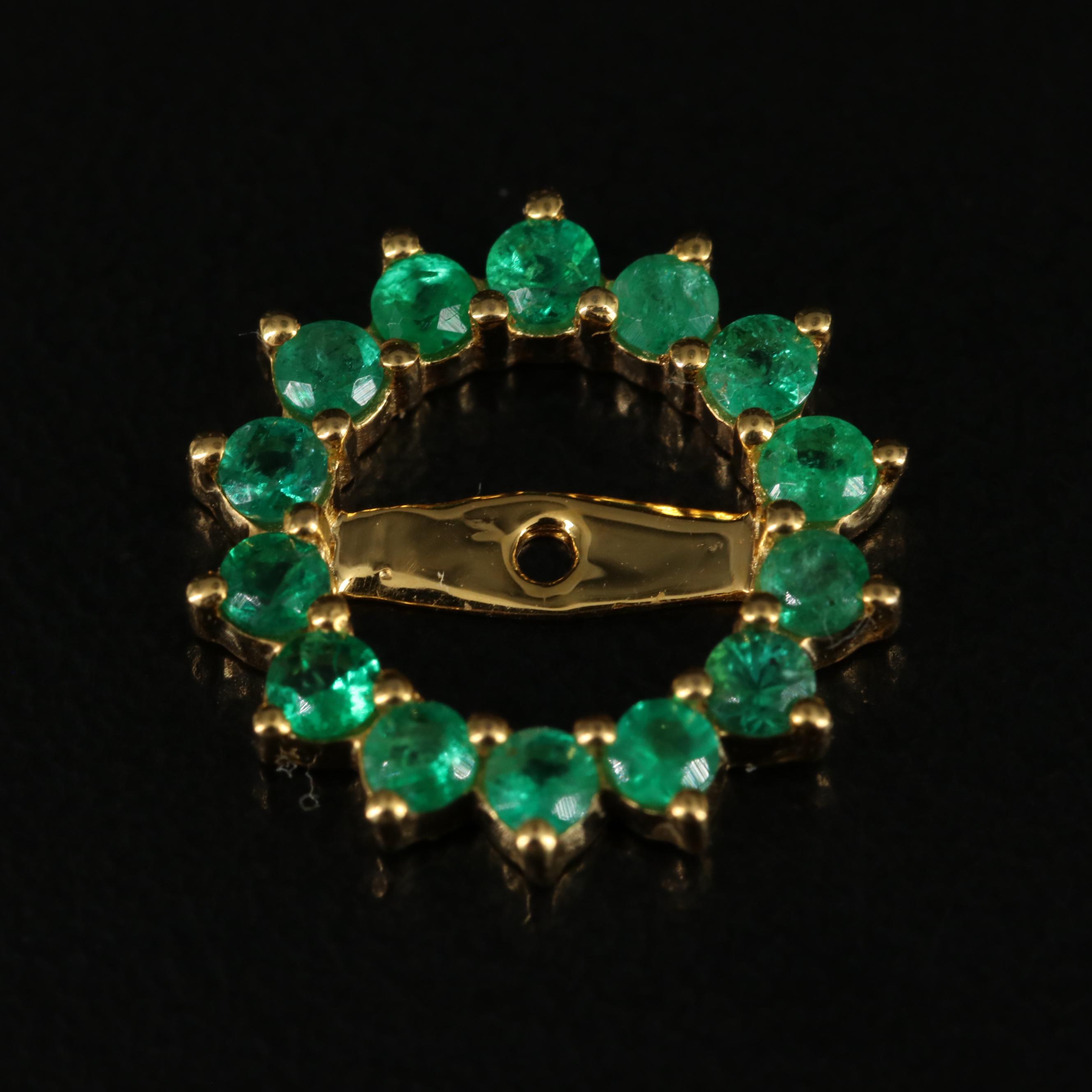 14K Emerald Earring Jackets