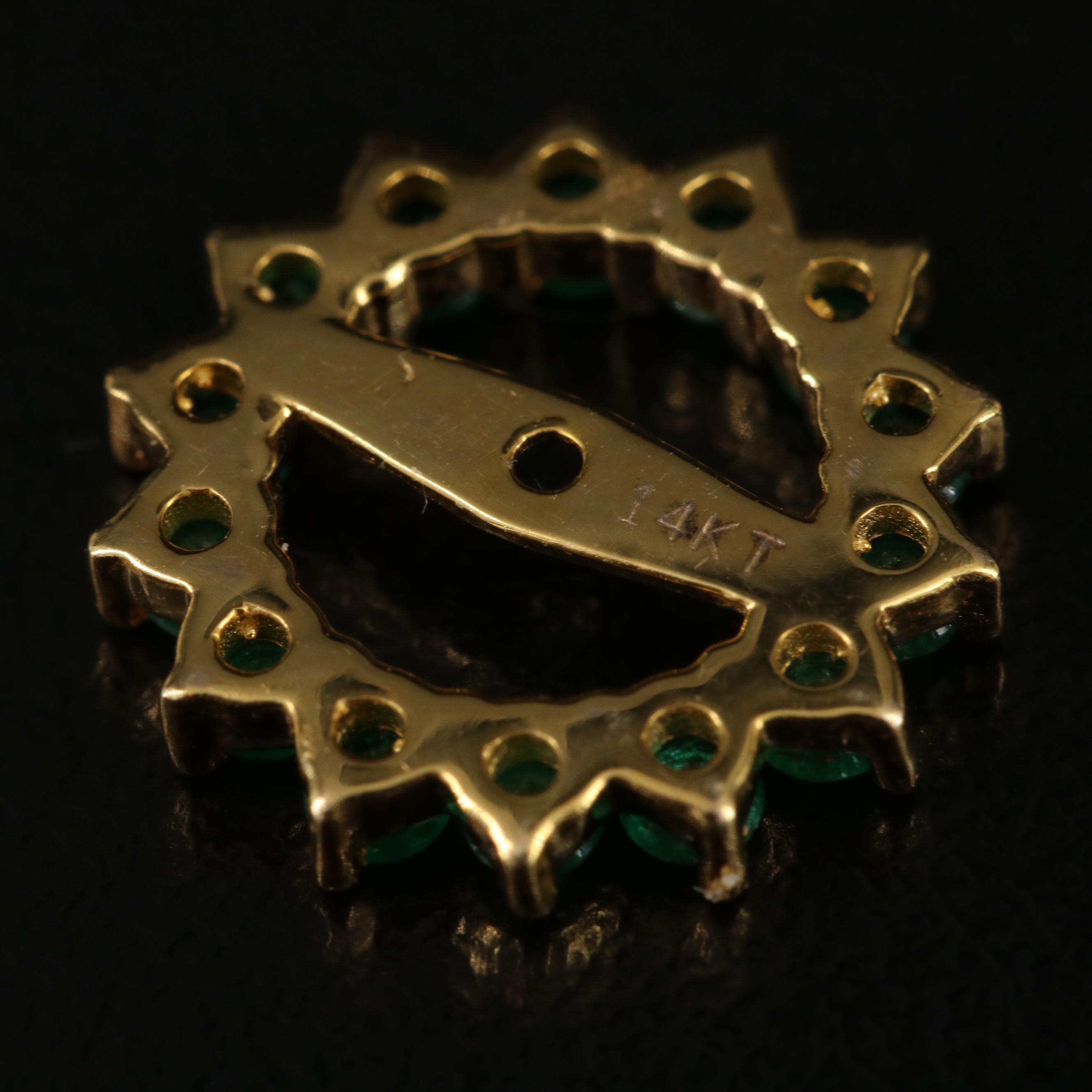 14K Emerald Earring Jackets