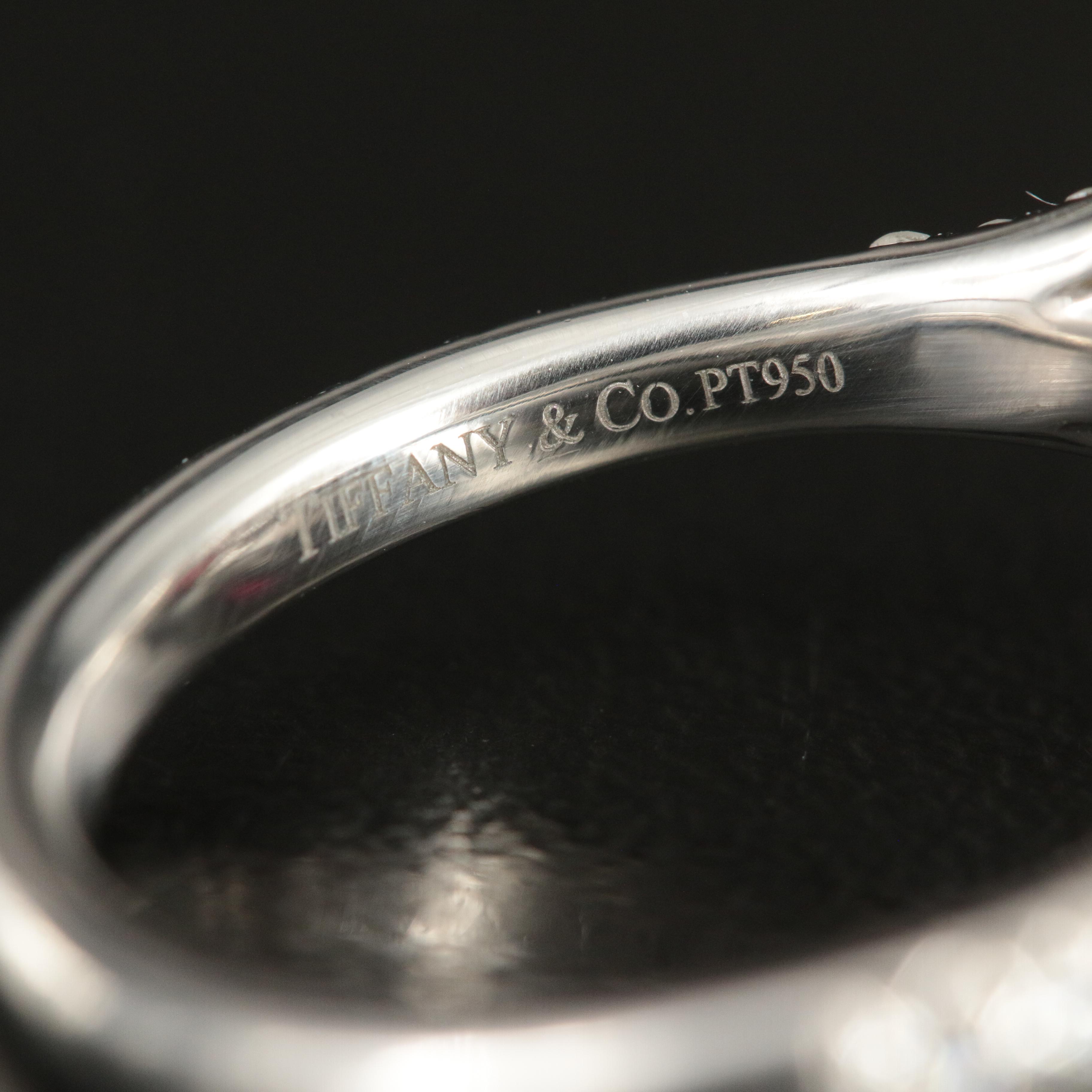 Tiffany & Co. Platinum 1.51 CT Ruby and Diamond Double Halo Ring