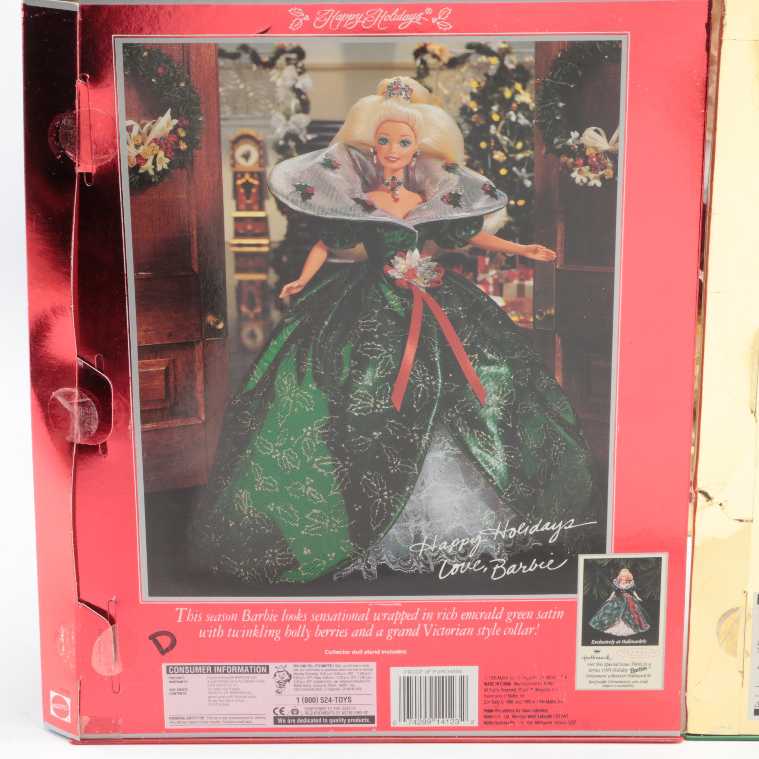 Mattel Special Edition Happy Holidays Barbies