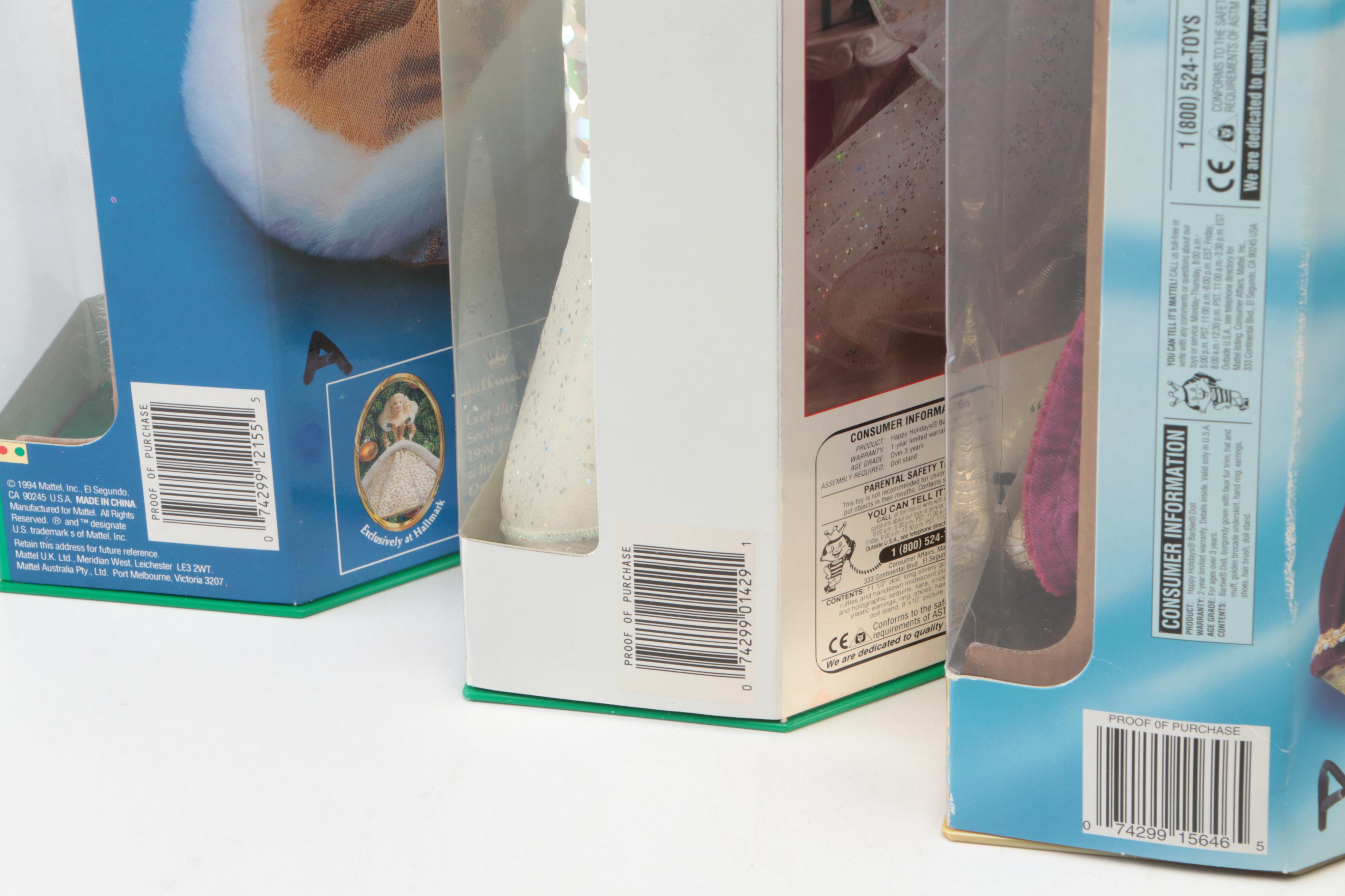 Mattel Special Edition Happy Holidays Barbies