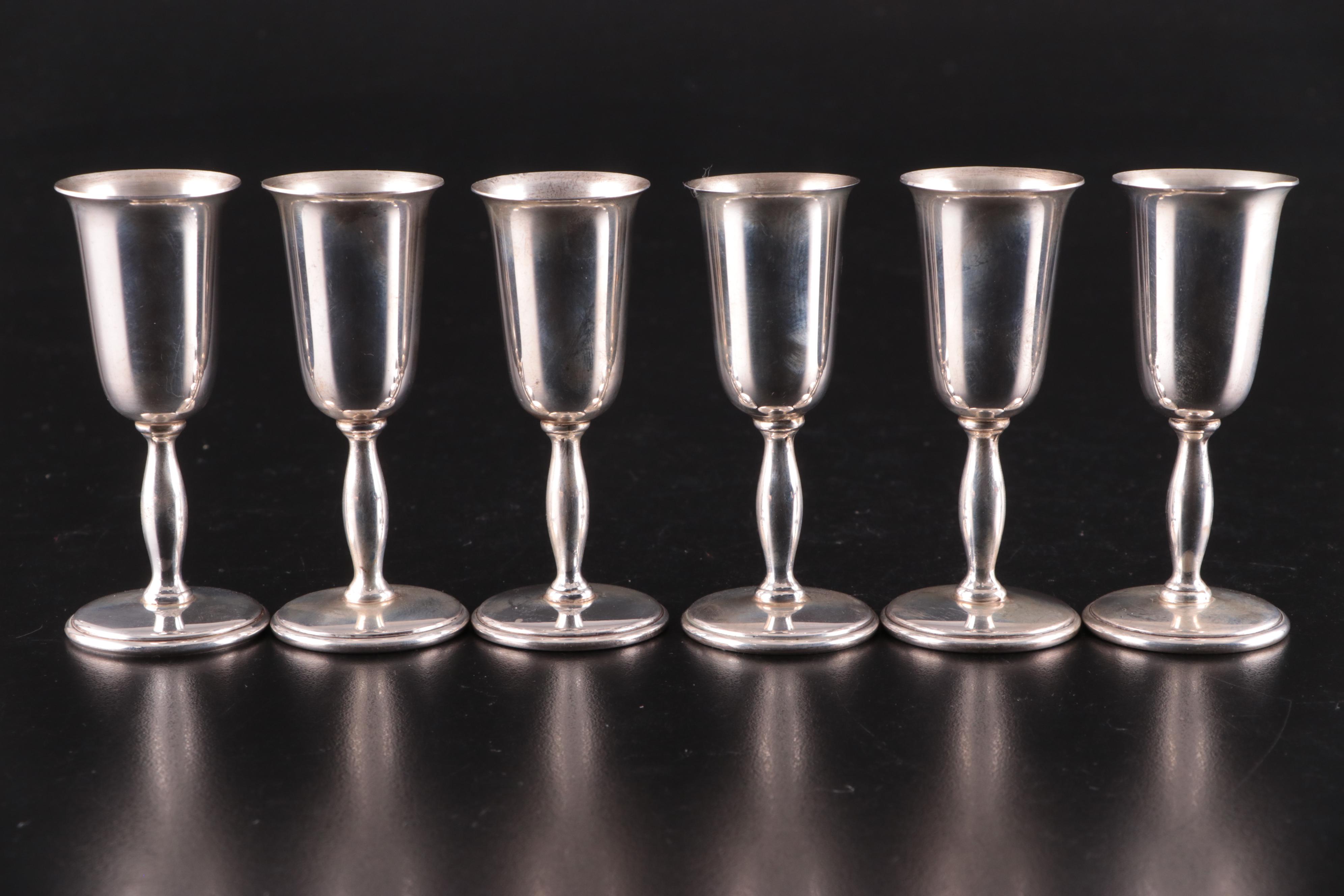 Cartier Sterling Silver Cordial Glasses