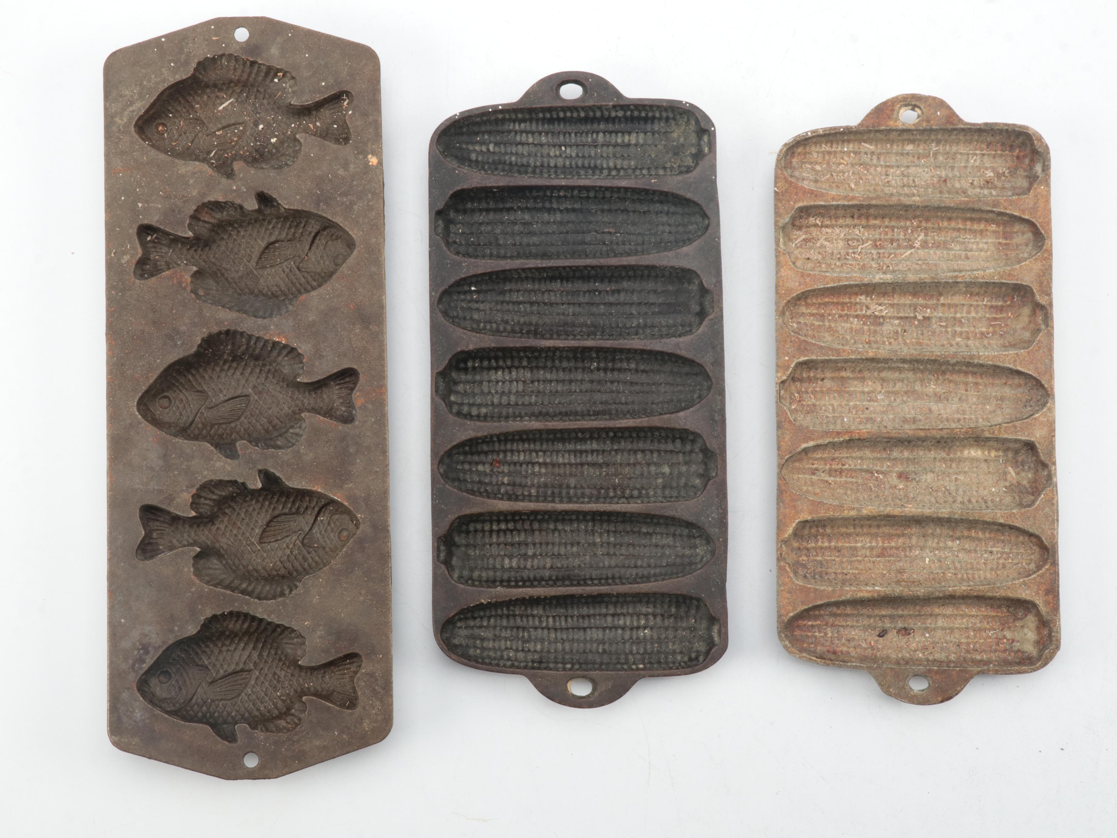 Cast Iron Baking Molds and Frying Pans, 20th Century