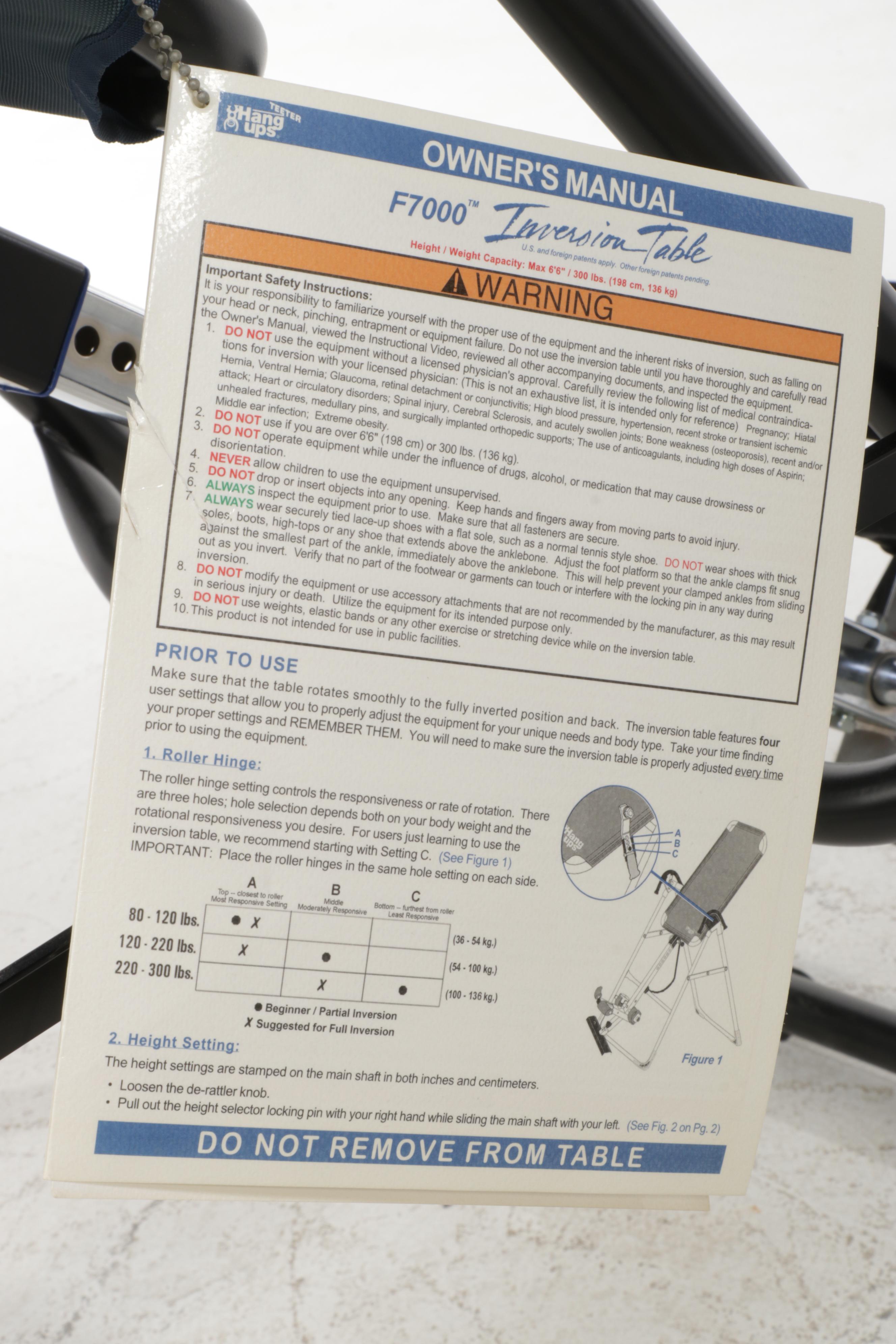 Teeter Hang Ups Inversion Table