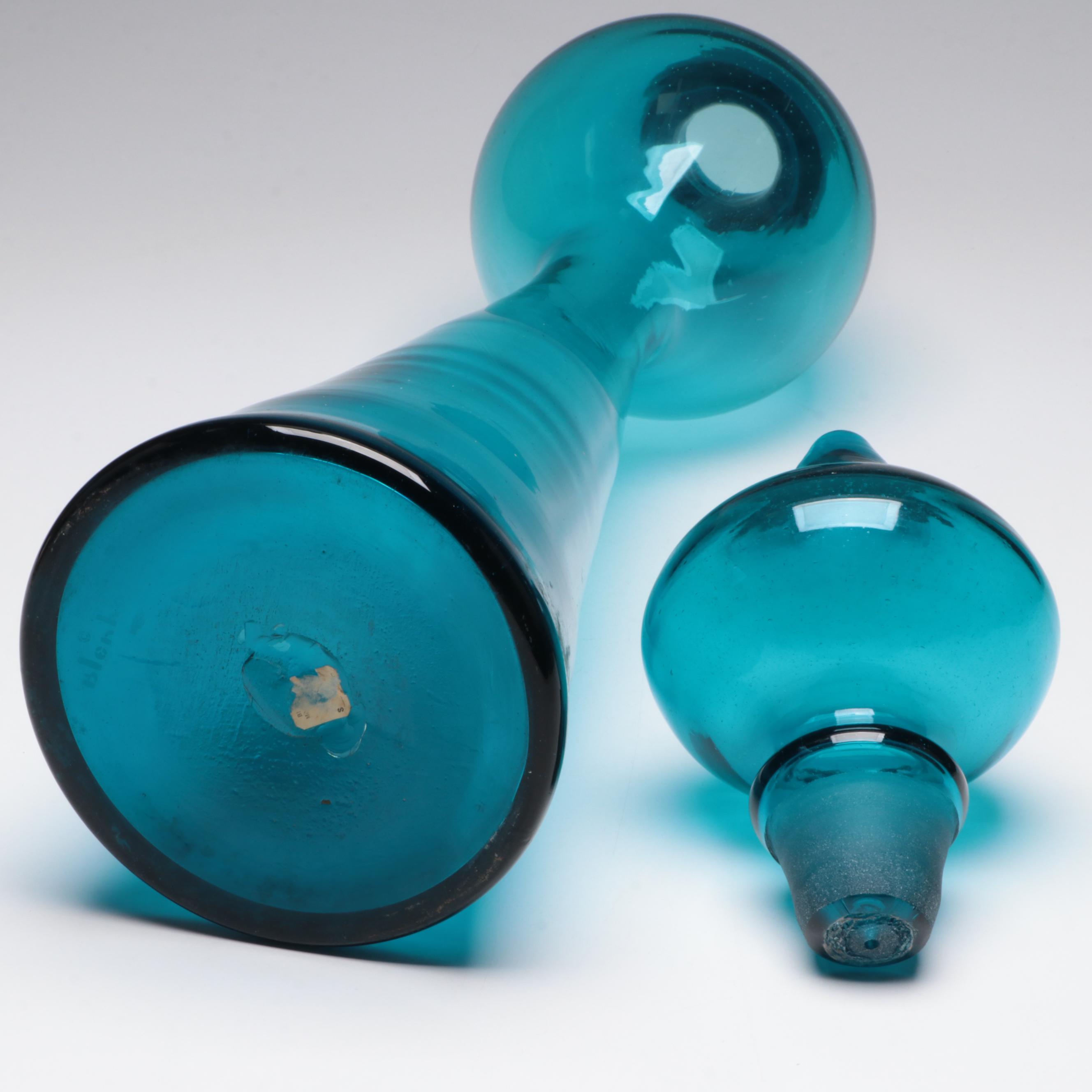 Wayne Husted for Blenko Art Glass 588 Architectural Decanter, circa 1960