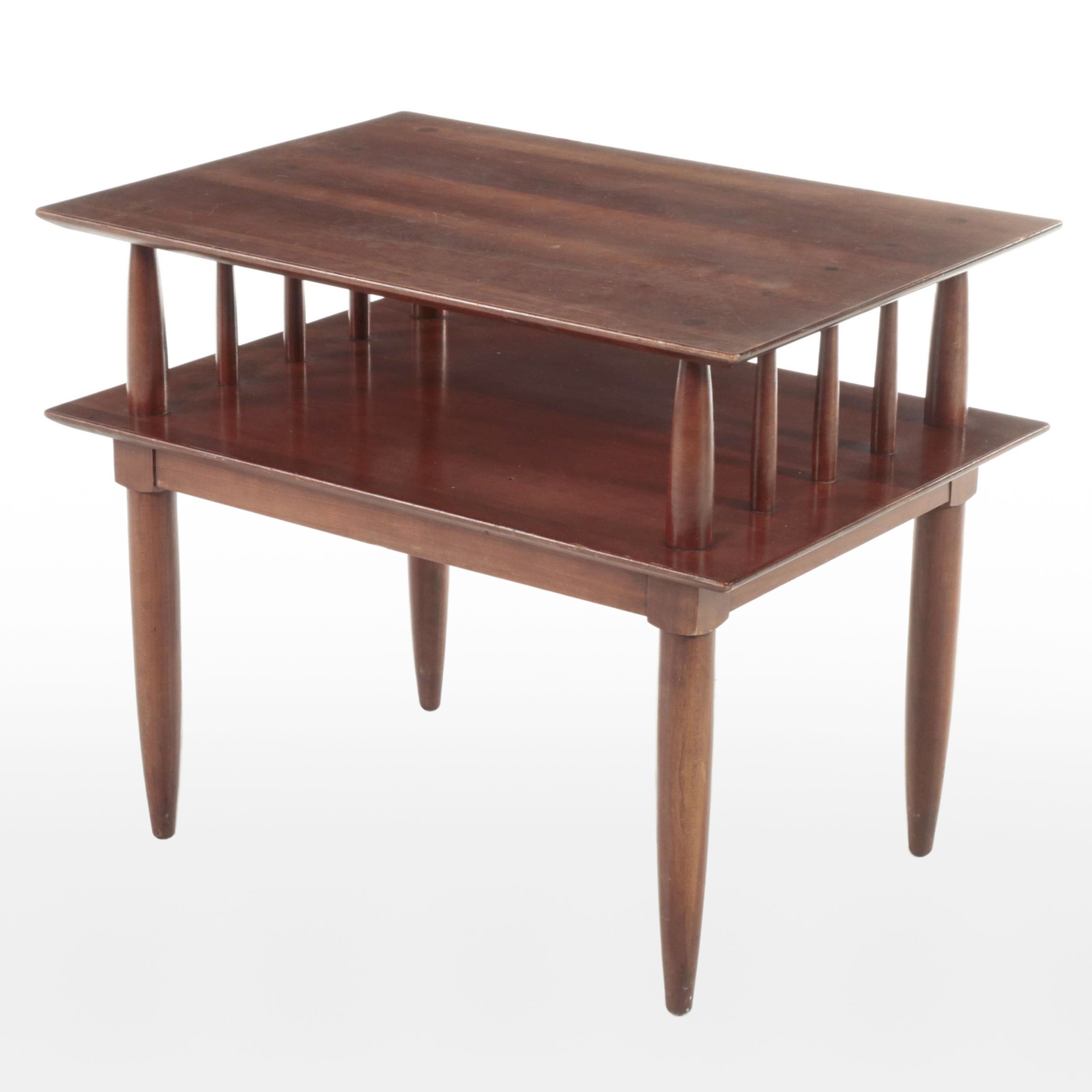 Willett "Transitional" Mid Century Modern Cherrywood TwoTier Side