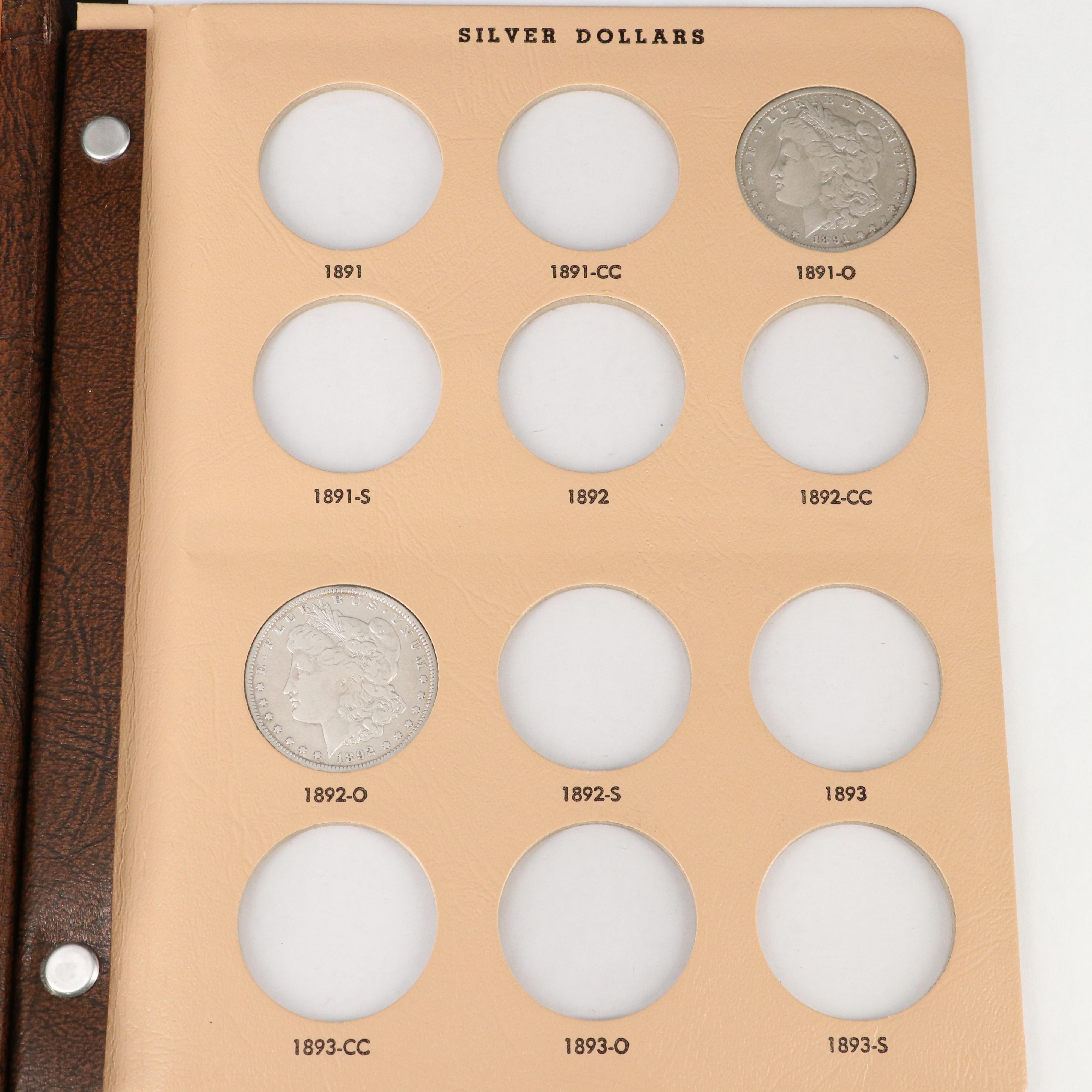 Dansco Binder of Morgan Silver Dollars, 1891 to 1921