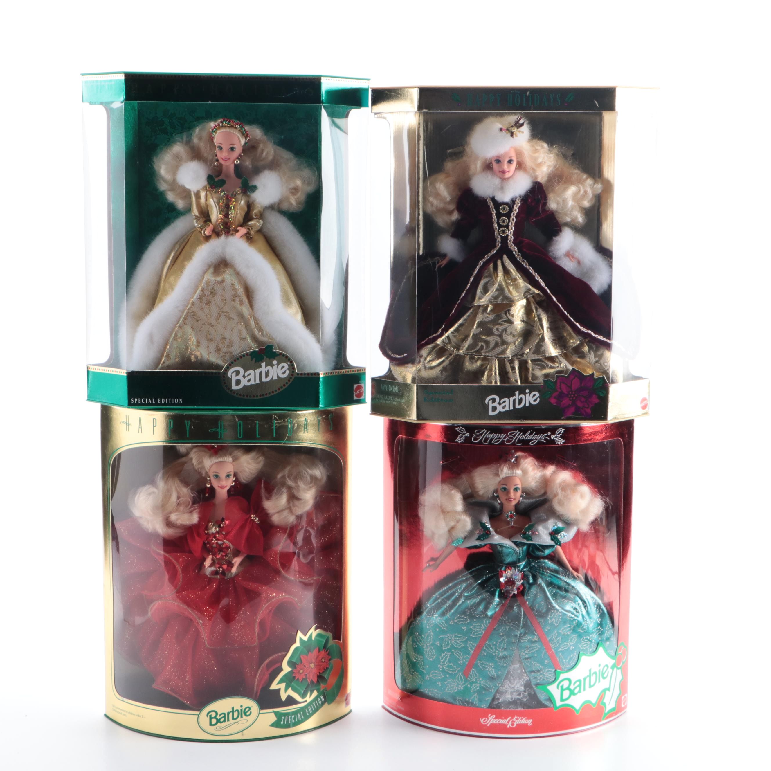 Mattel Special Edition Happy Holidays Barbies