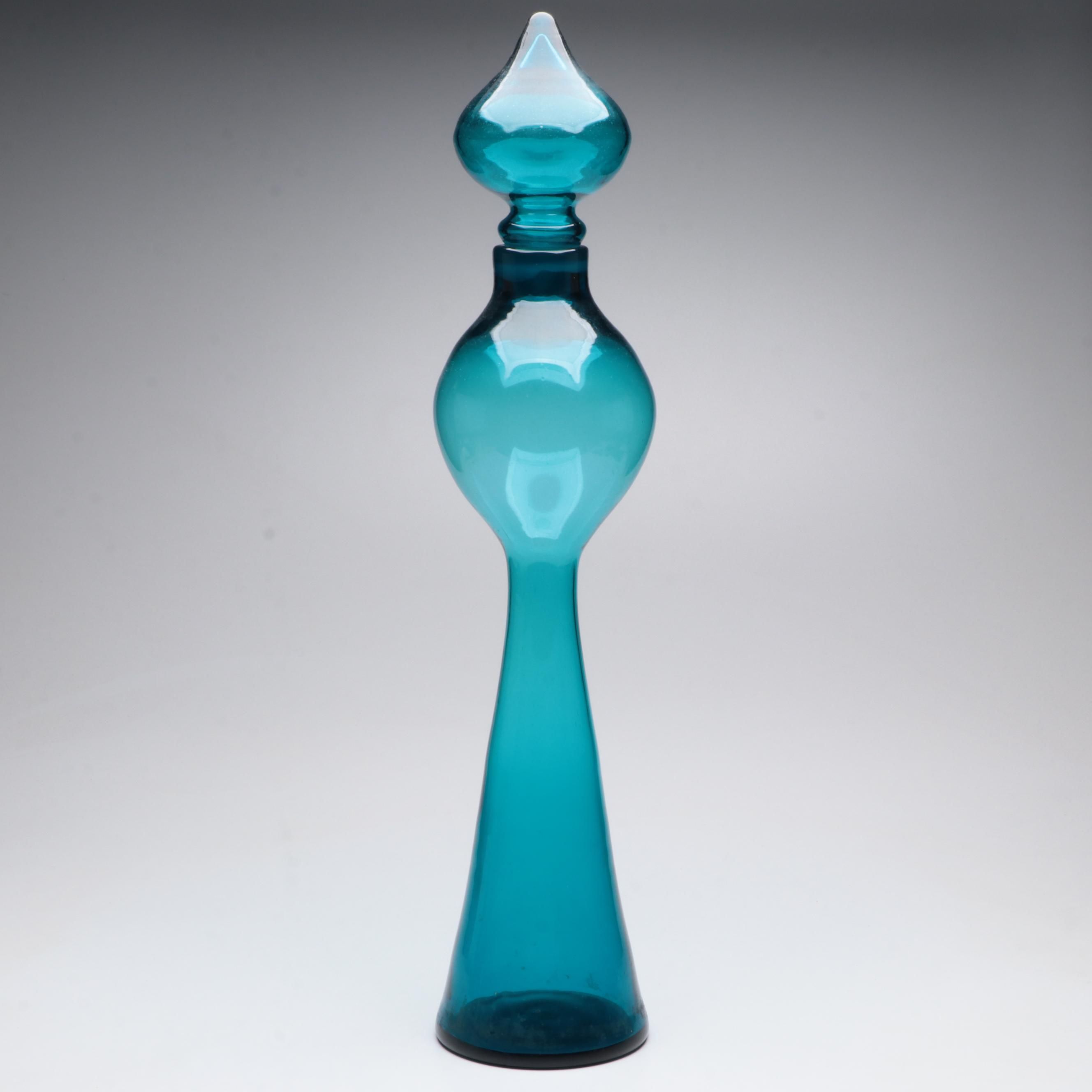Wayne Husted for Blenko Art Glass 588 Architectural Decanter, circa 1960