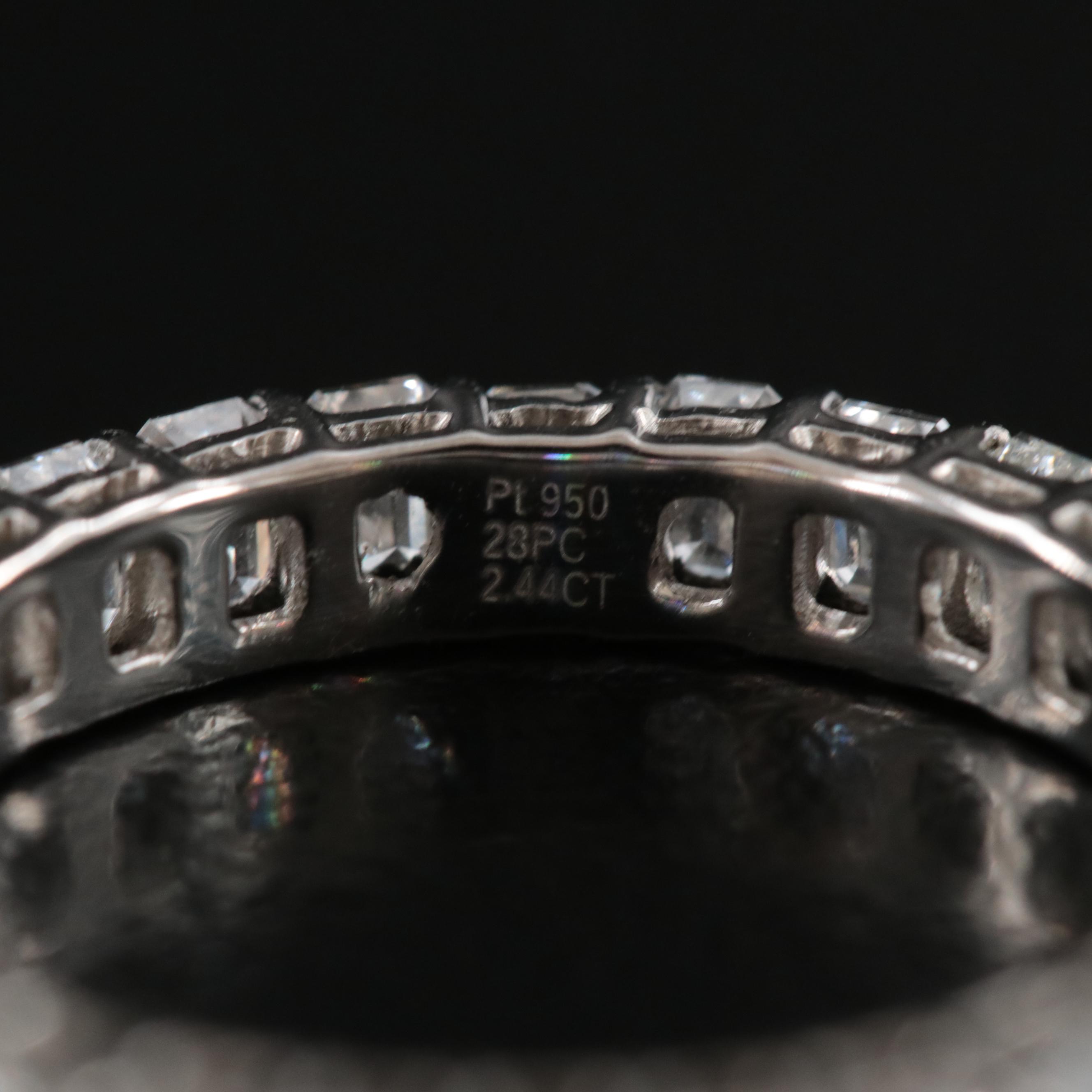 Platinum 2.44 CTW Diamond Eternity Band