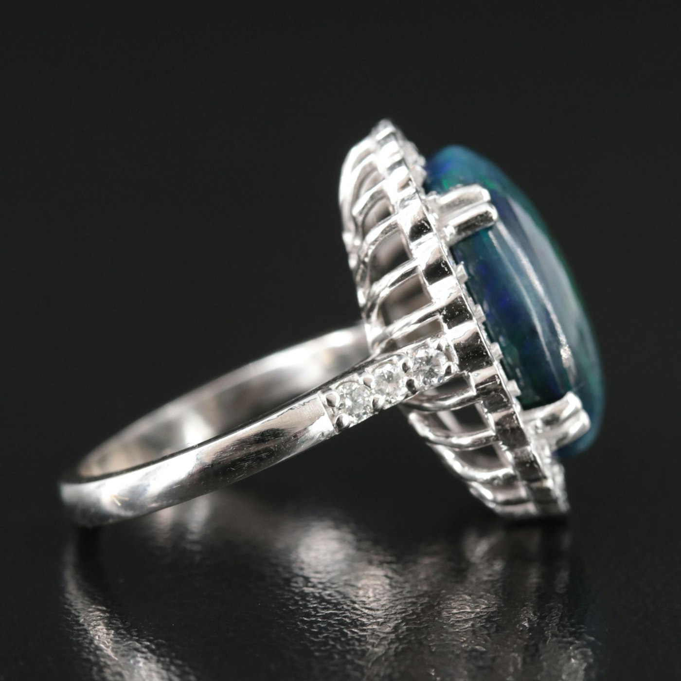 14K Opal and Diamond Ring | EBTH