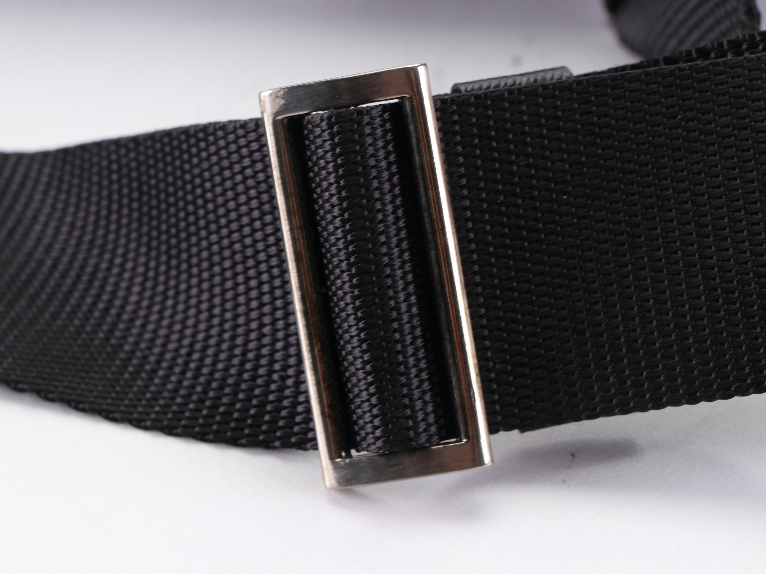 Prada Flap Front Messenger Bag in Black Quilted Tessuto Nylon