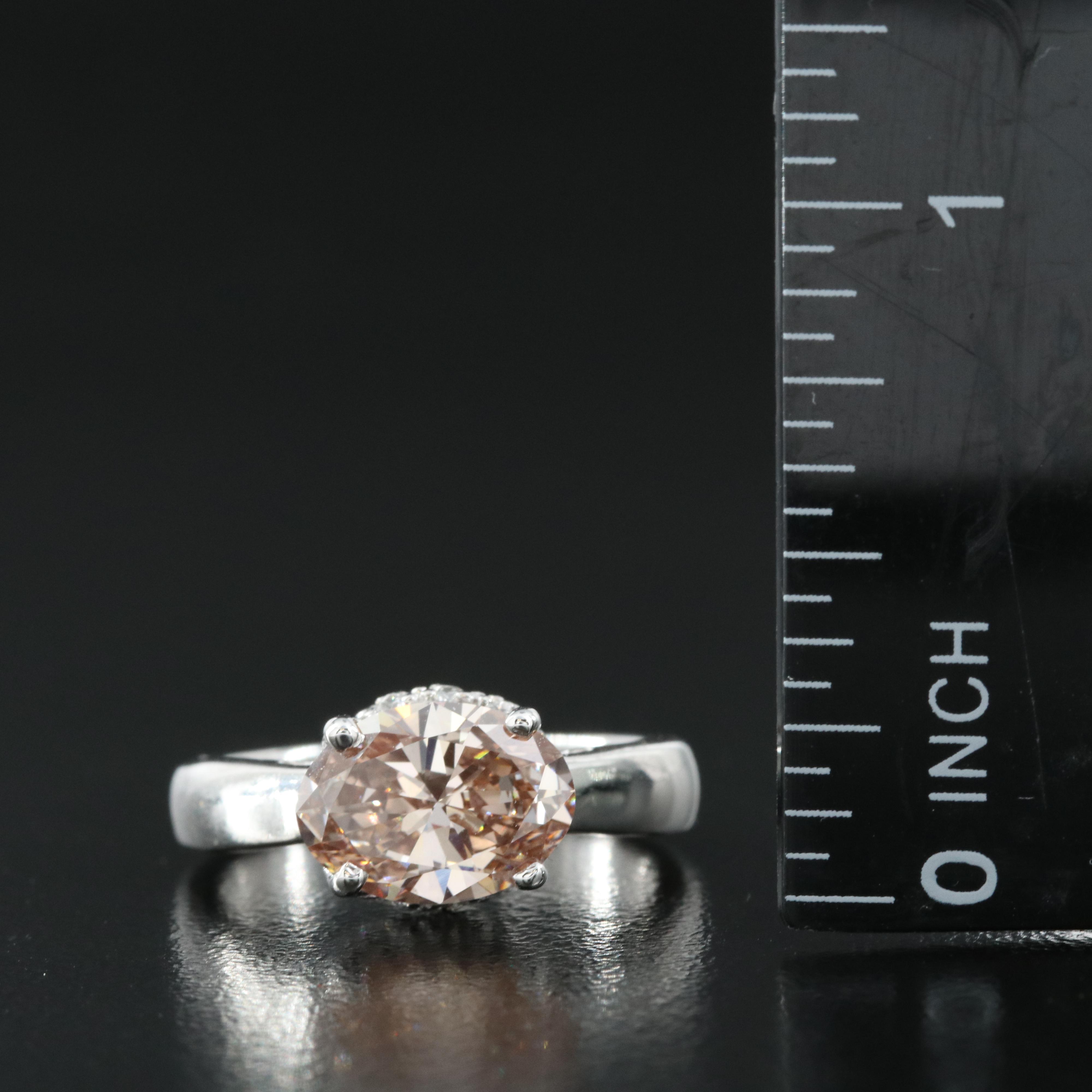 14K 2.31 CTW Diamond Ring with Fancy Light Pinkish Brown Center