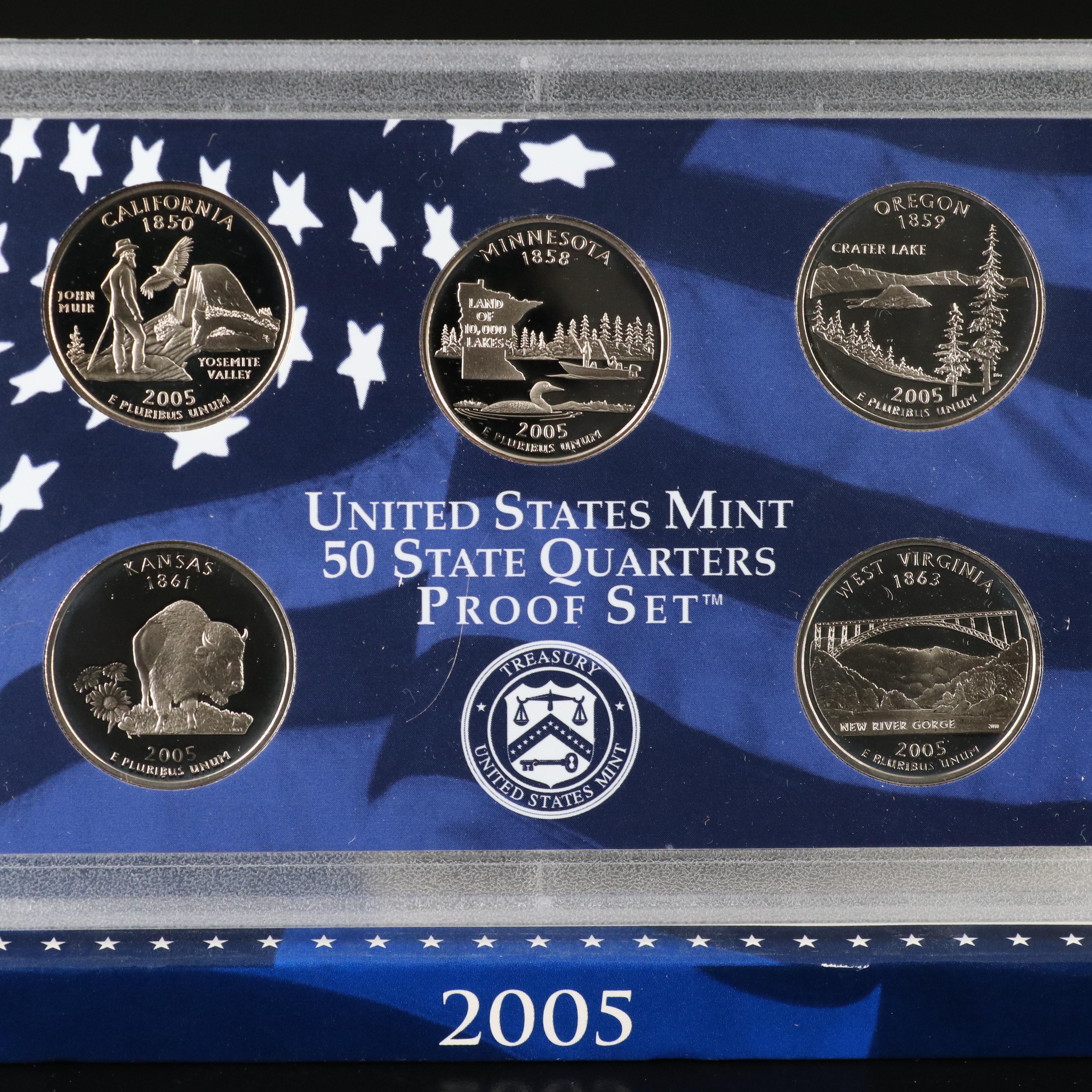 Collection of Twenty-Three State Quarter Proof Sets
