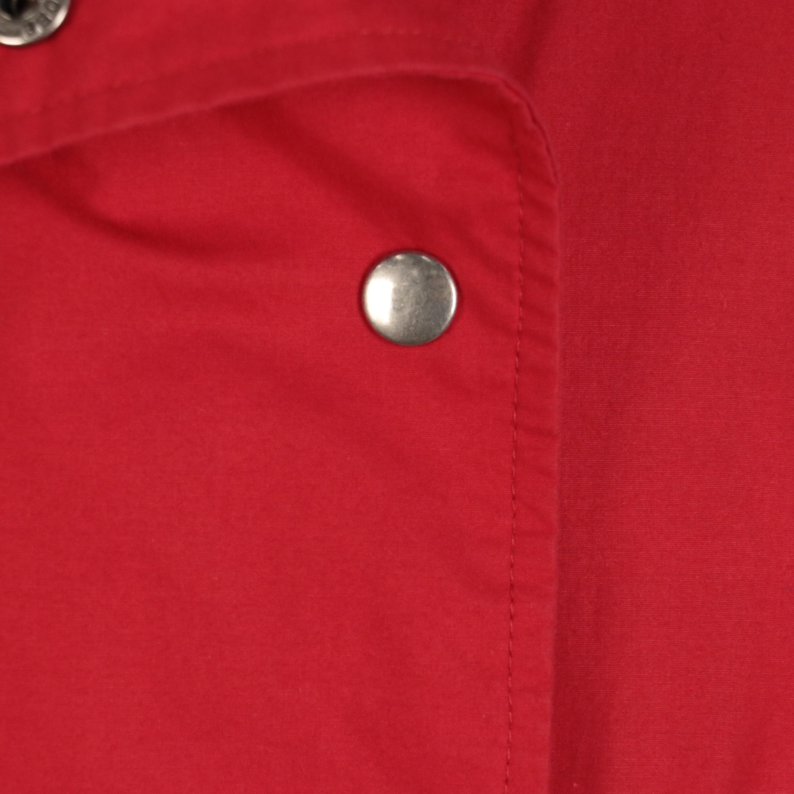 Men's Polo Ralph Lauren Red Rain Jacket with Plaid Madras Lining