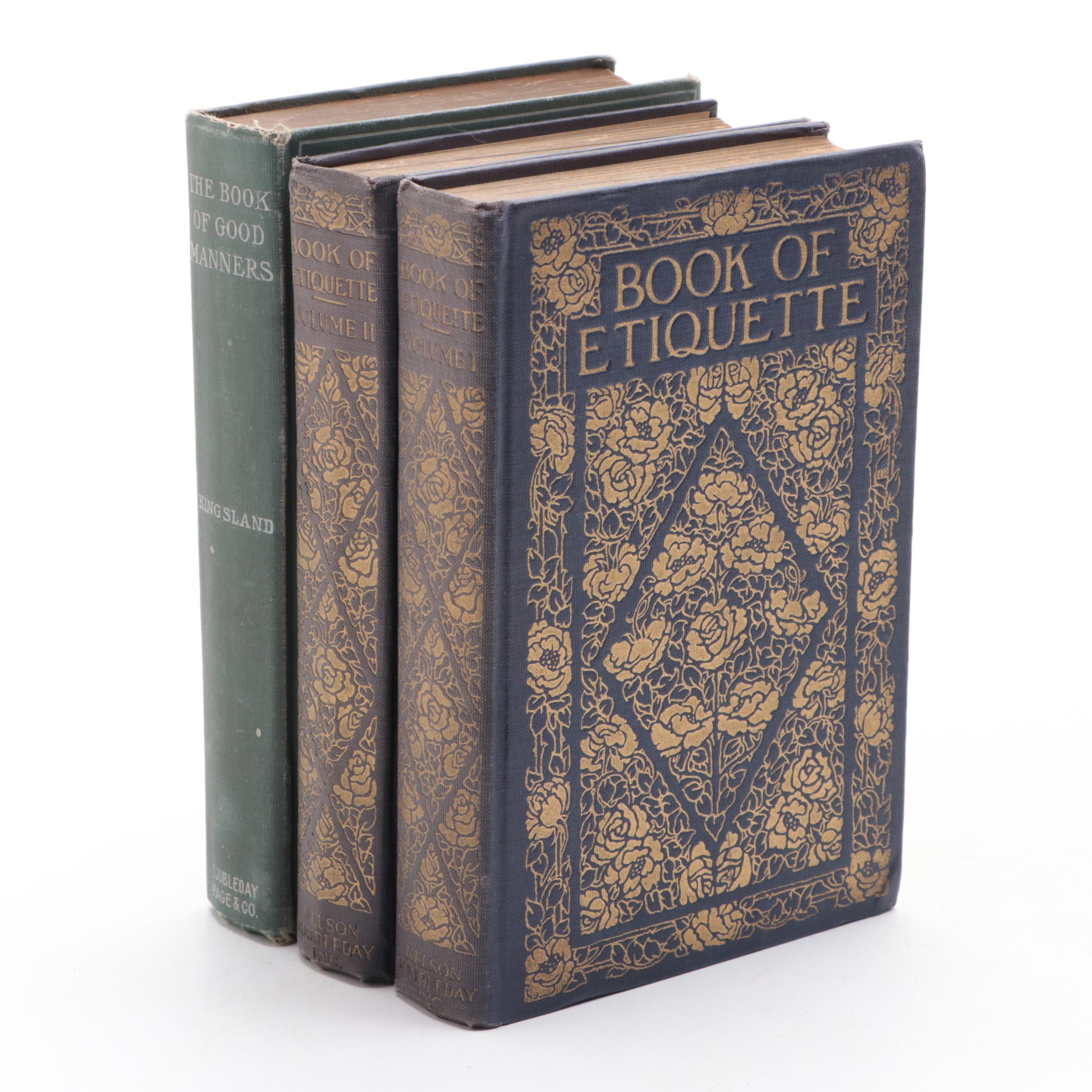 Illustrated "Book of Etiquette" Set by Lillian Eichler with Other Etiquette Book