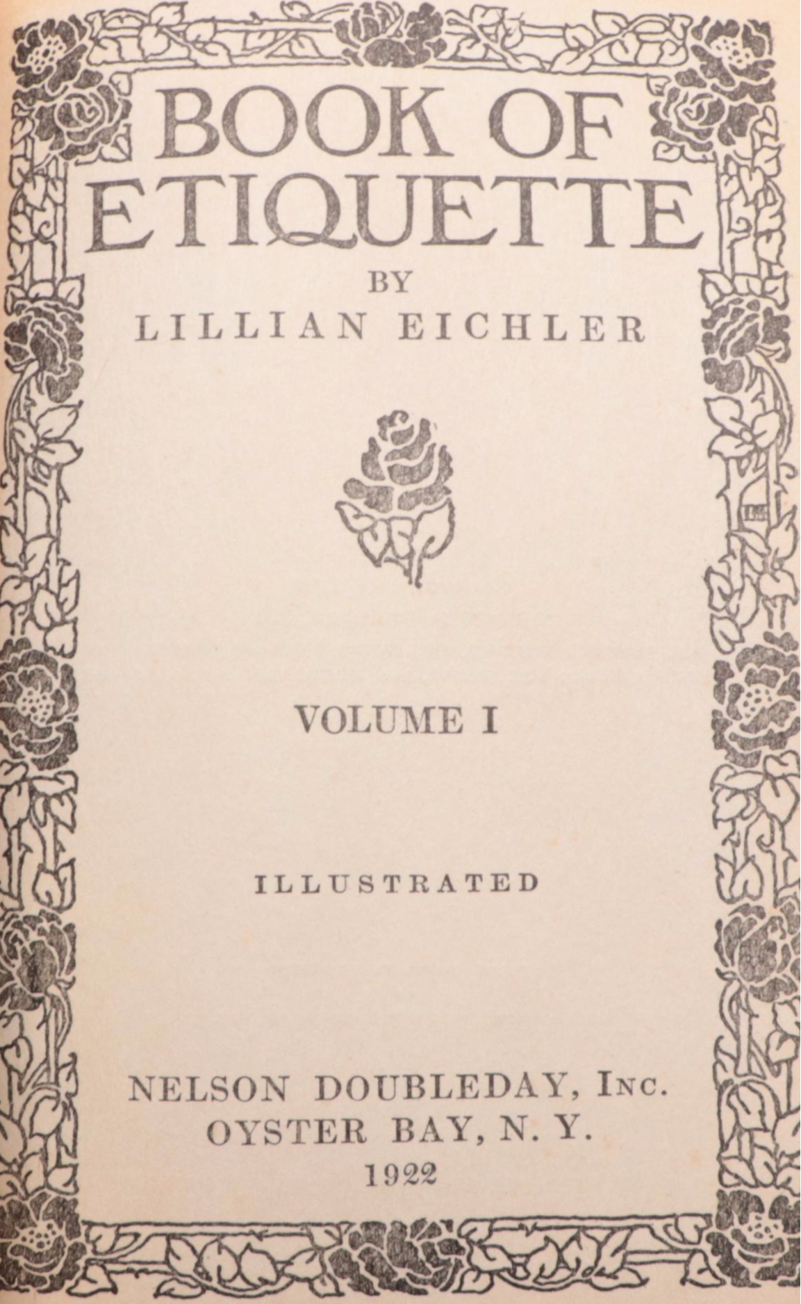 Illustrated "Book of Etiquette" Set by Lillian Eichler with Other Etiquette Book