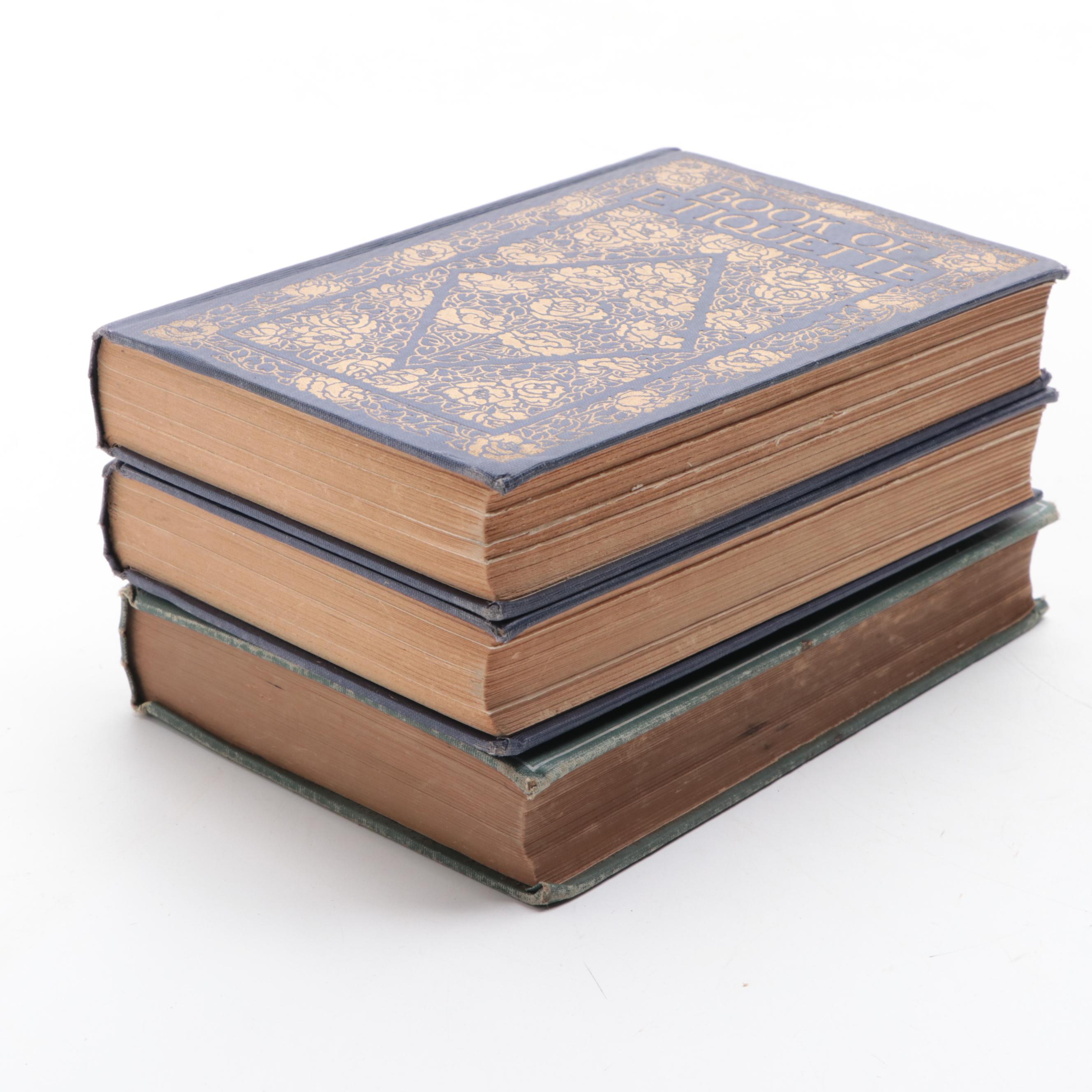 Illustrated "Book of Etiquette" Set by Lillian Eichler with Other Etiquette Book