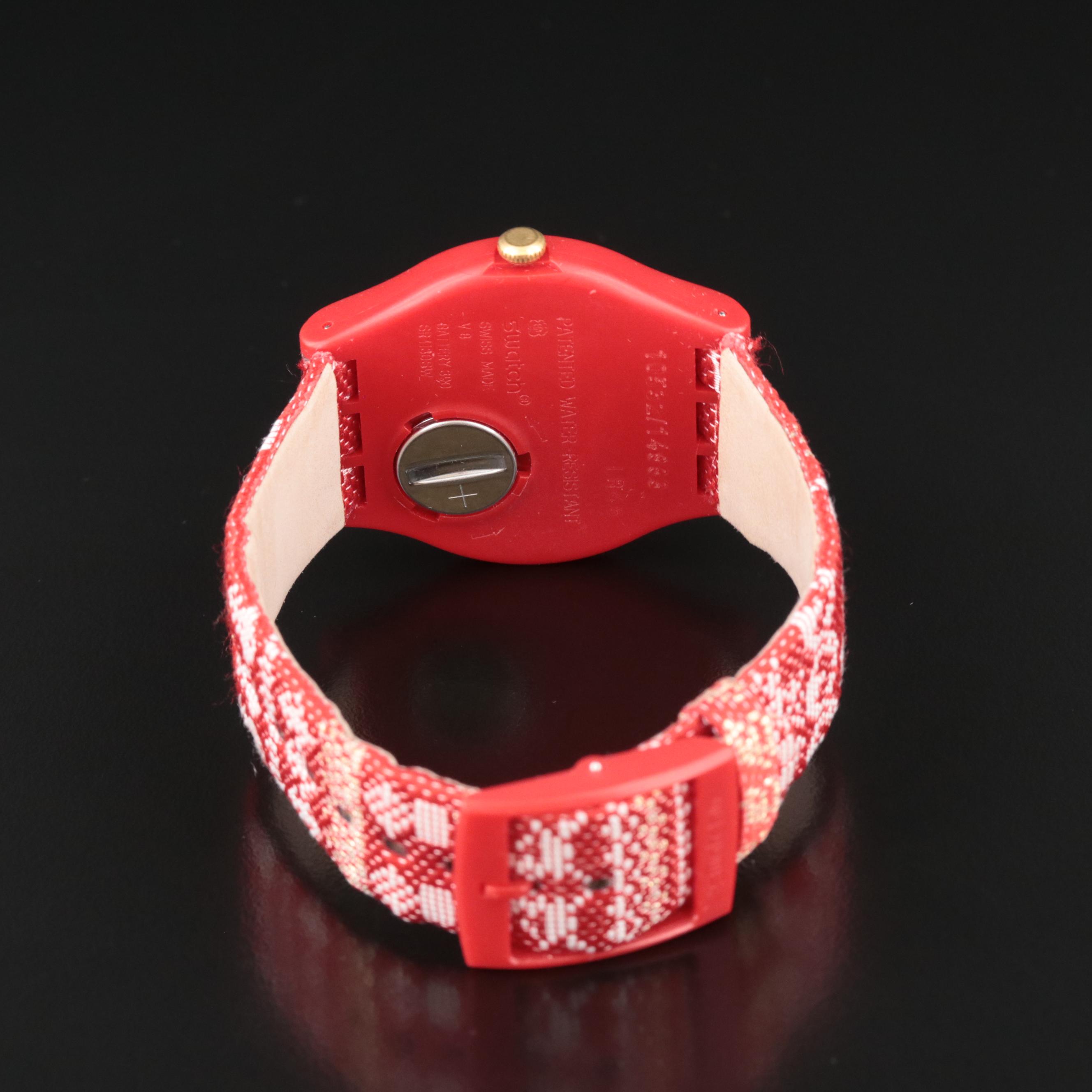 Swatch Holiday Limited Edition Watch with Water Bottle