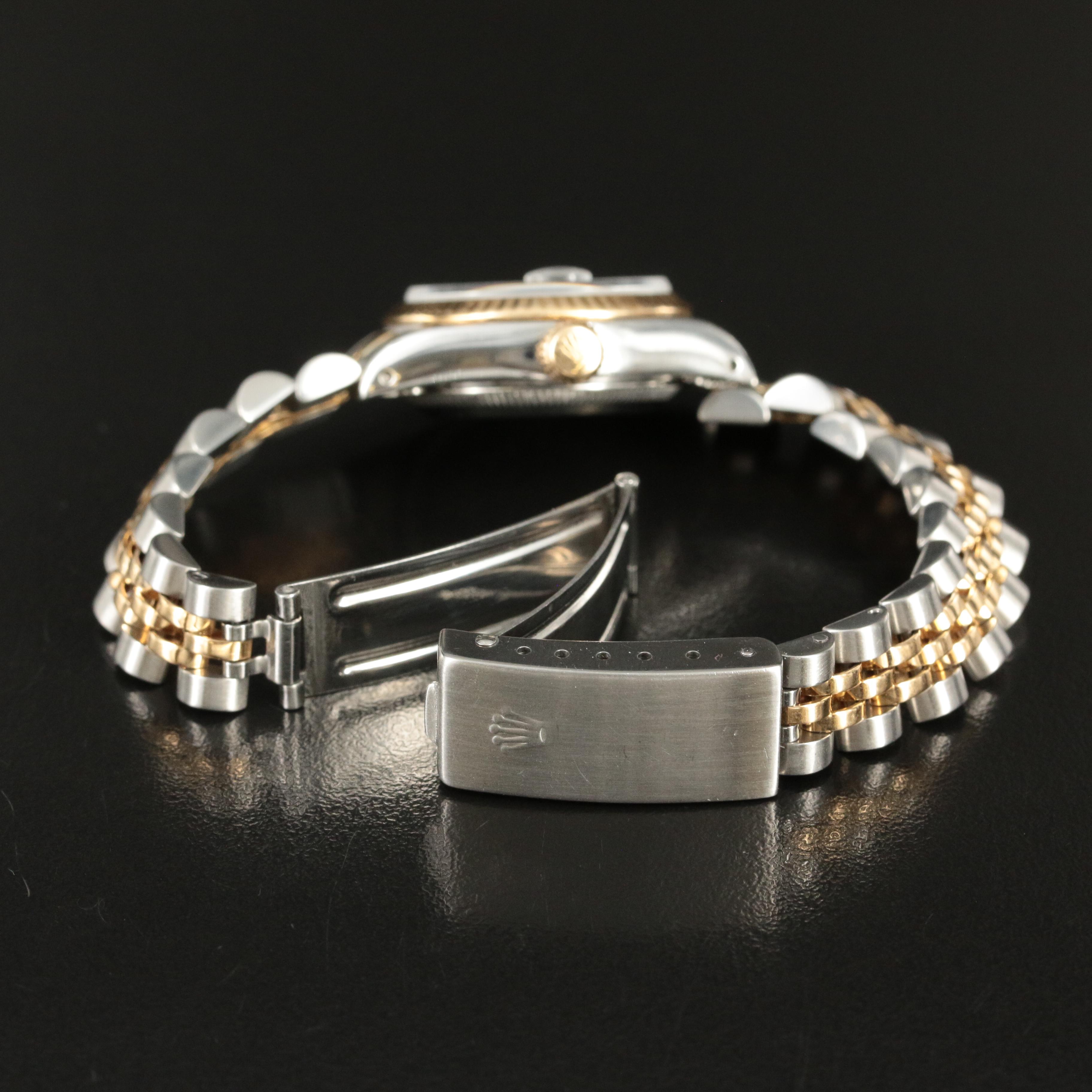 1983 Rolex Custom Diamond, Jubilee Blue Dial Datejust Watch