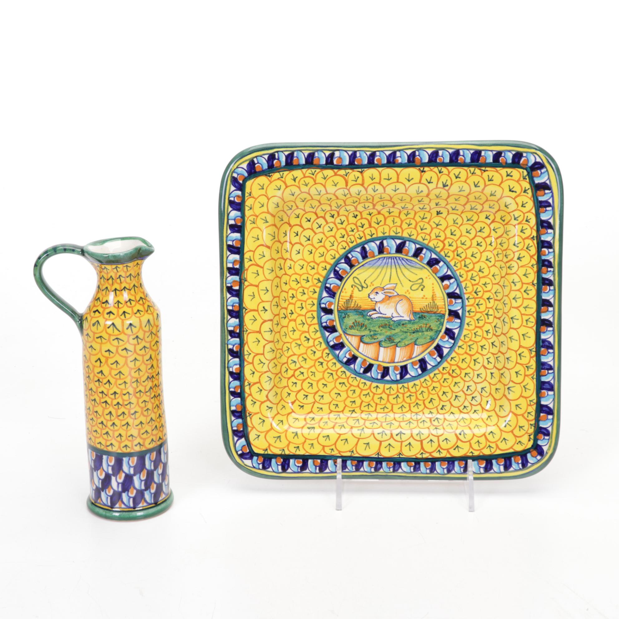 Deruta Ceramic Serveware, Römertopf Clay Baker, Glass Stemware and More