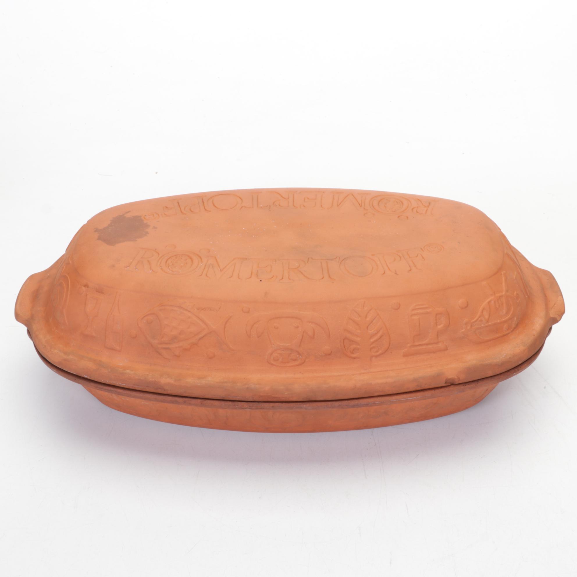 Deruta Ceramic Serveware, Römertopf Clay Baker, Glass Stemware and More