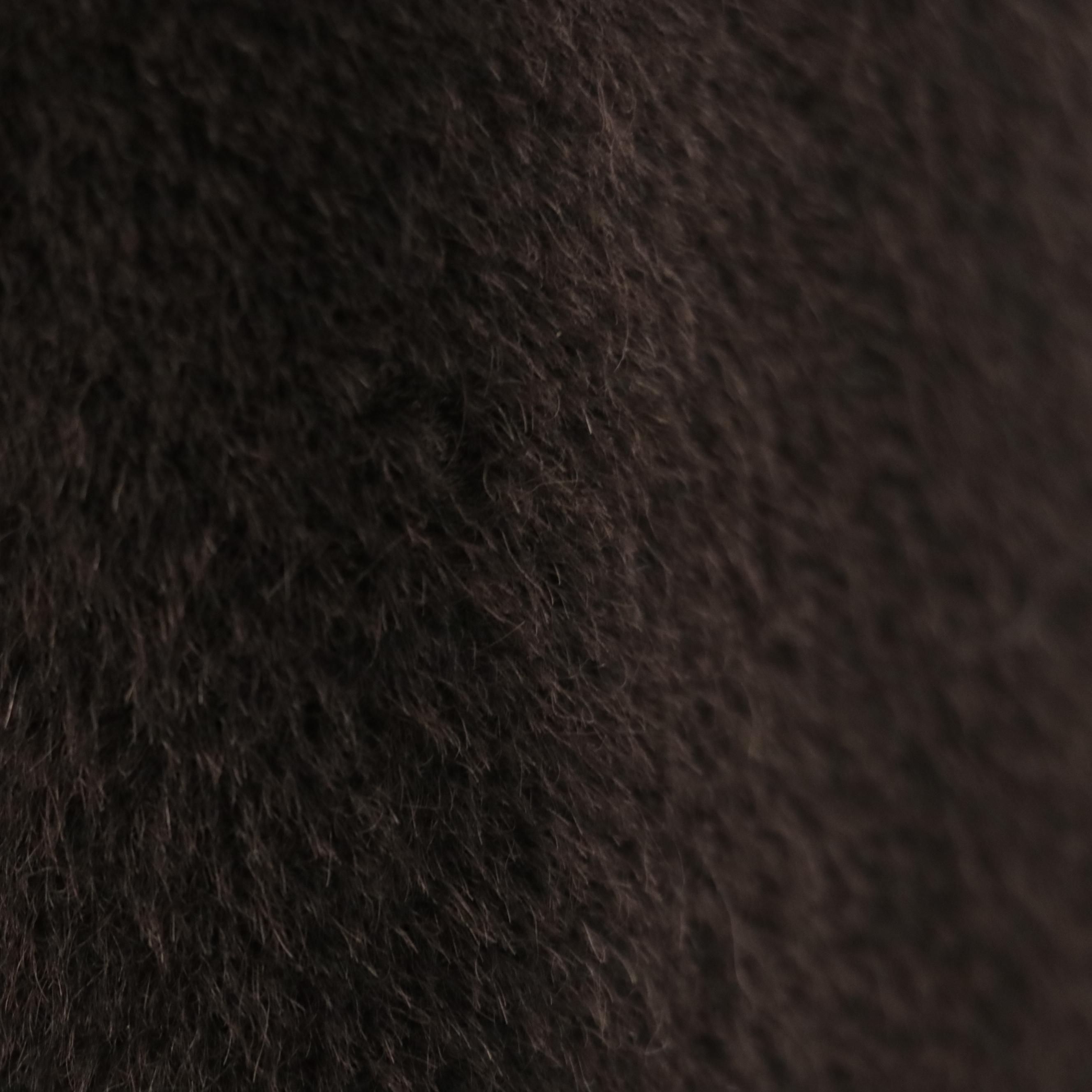 Ellen Tracy Button Front Coat in Chocolate Brown Alpaca and Wool