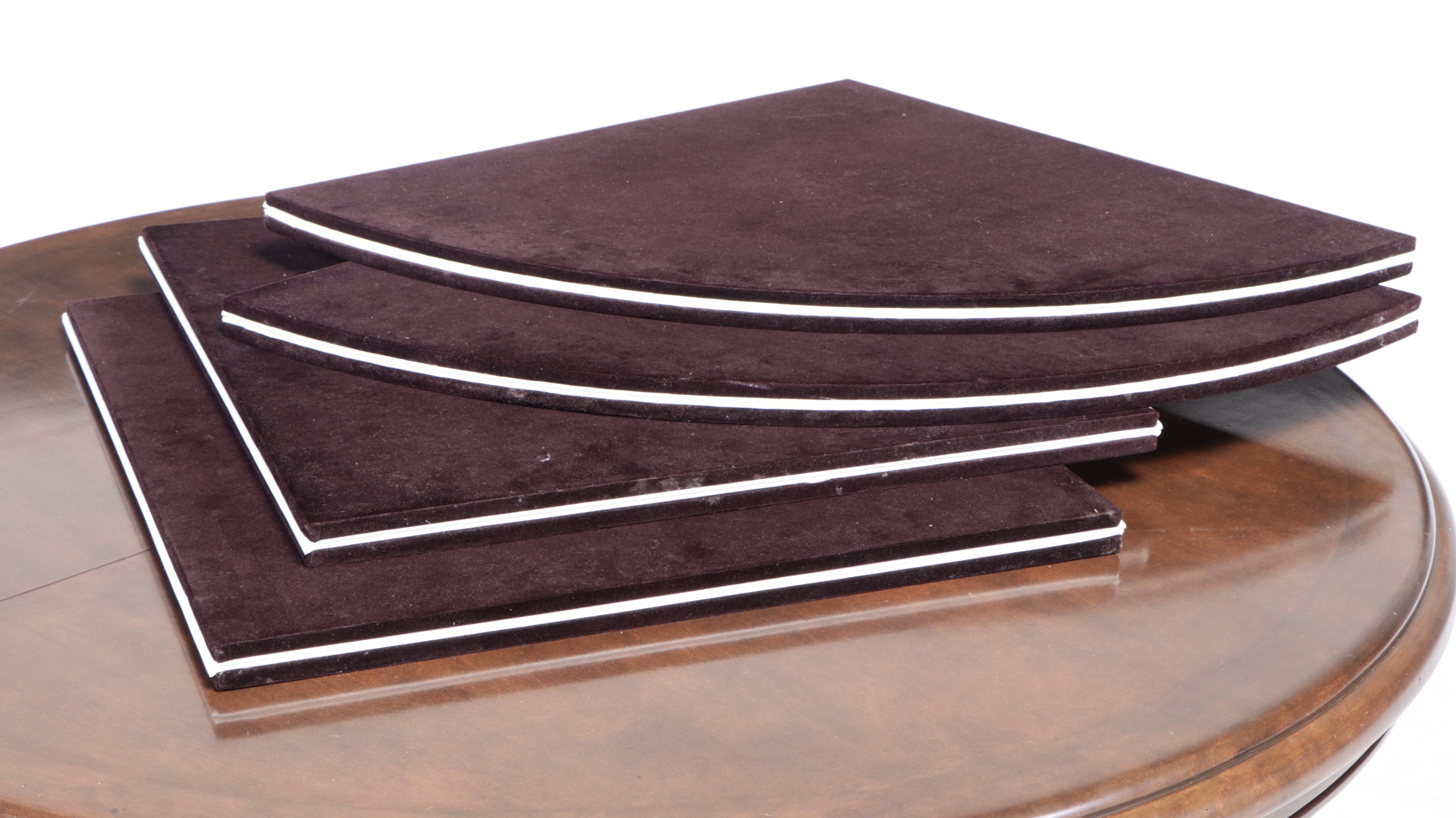 Carved Wood Column-Base Extension Dining Table and George III Style Chairs