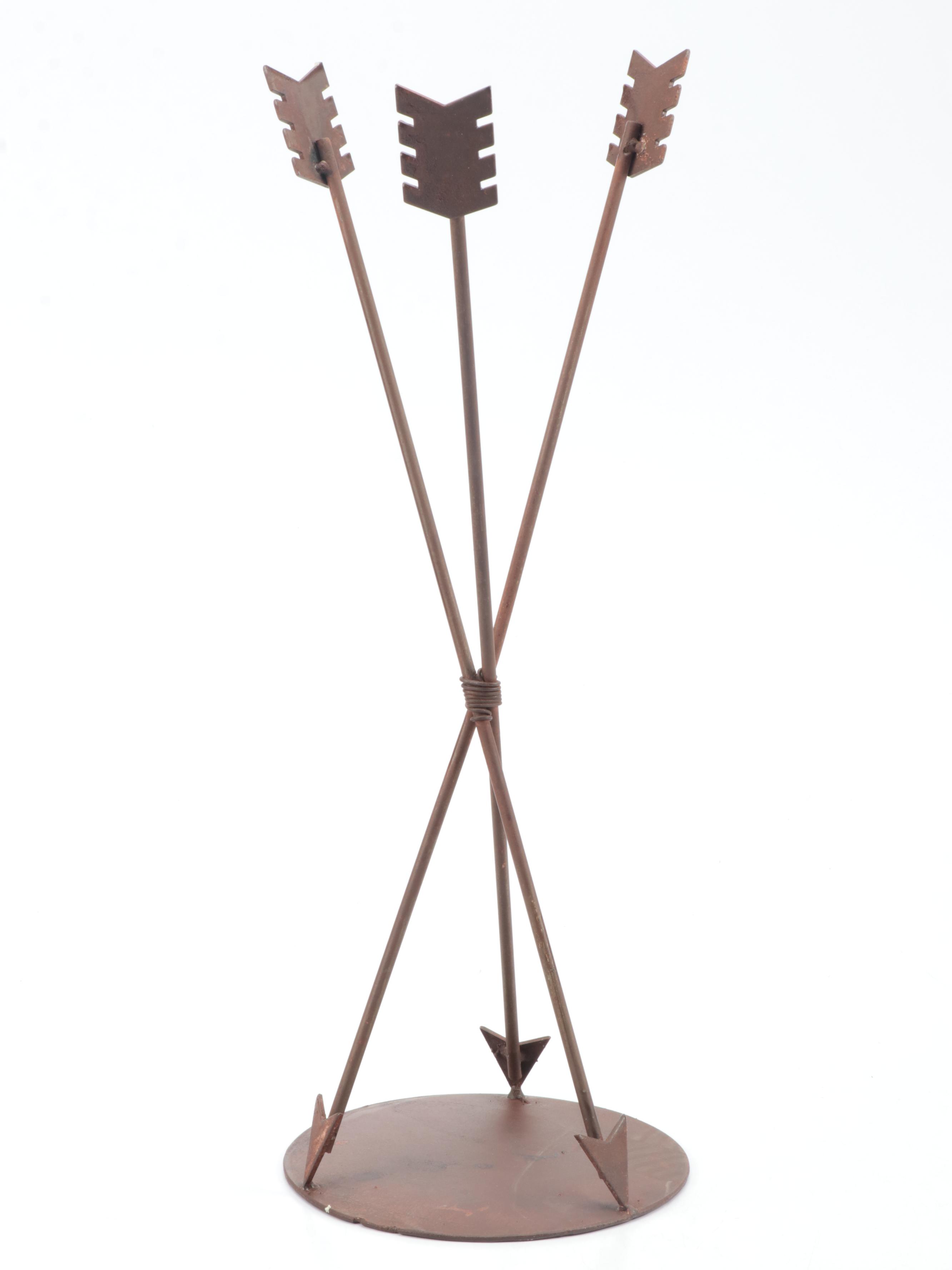 Red Envelope, Chambers Ceramic Square Planters With Metal Arrow Stand