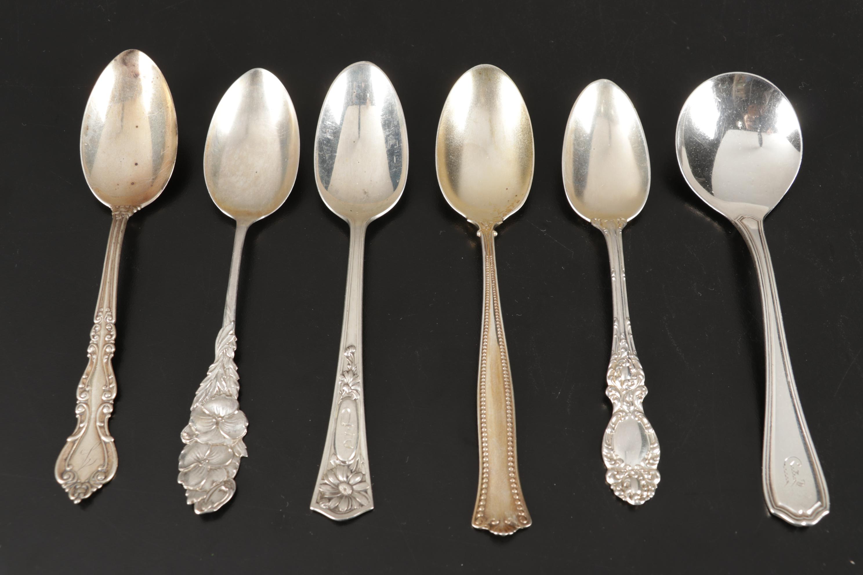 Sterling Cups and Utensils With M. Fred Hirsch Co. Sterling Silver Dish