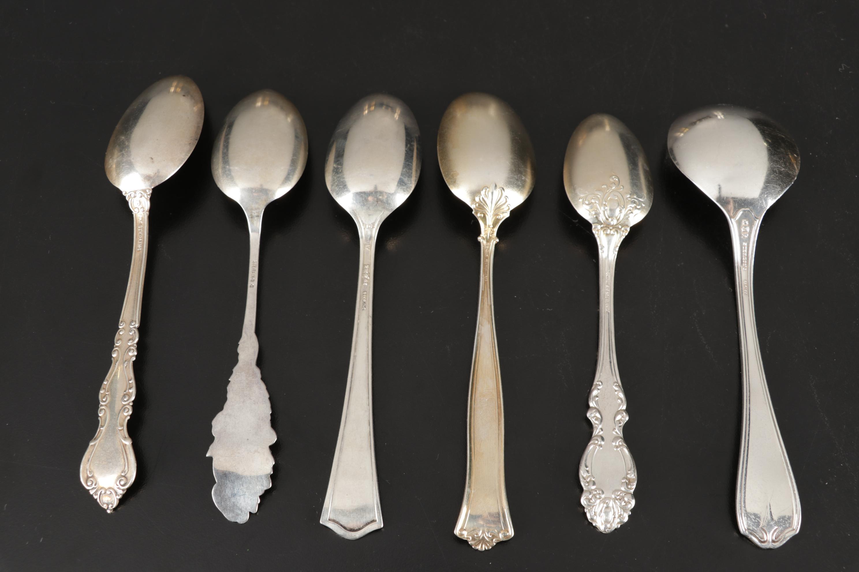 Sterling Cups and Utensils With M. Fred Hirsch Co. Sterling Silver Dish