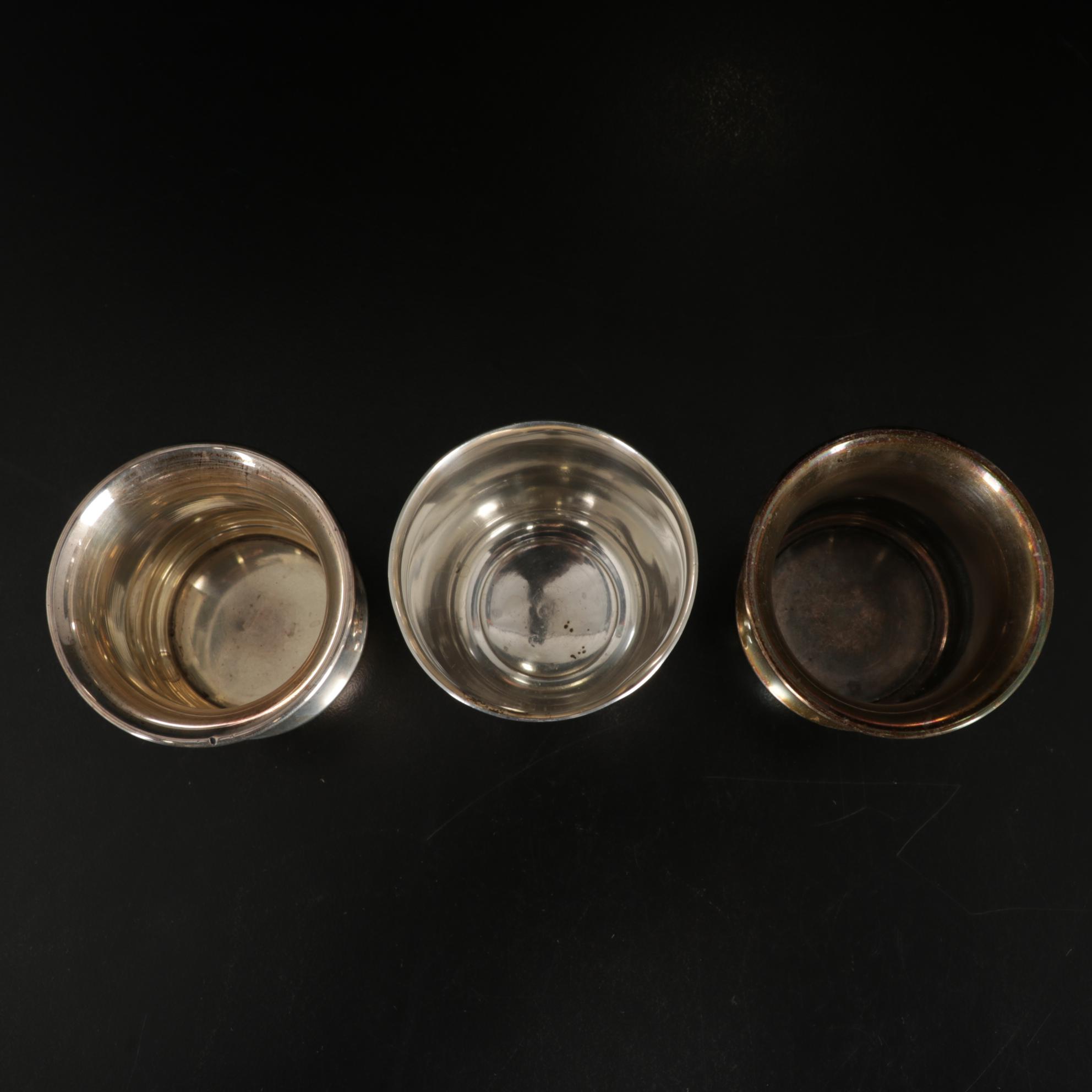 Sterling Cups and Utensils With M. Fred Hirsch Co. Sterling Silver Dish