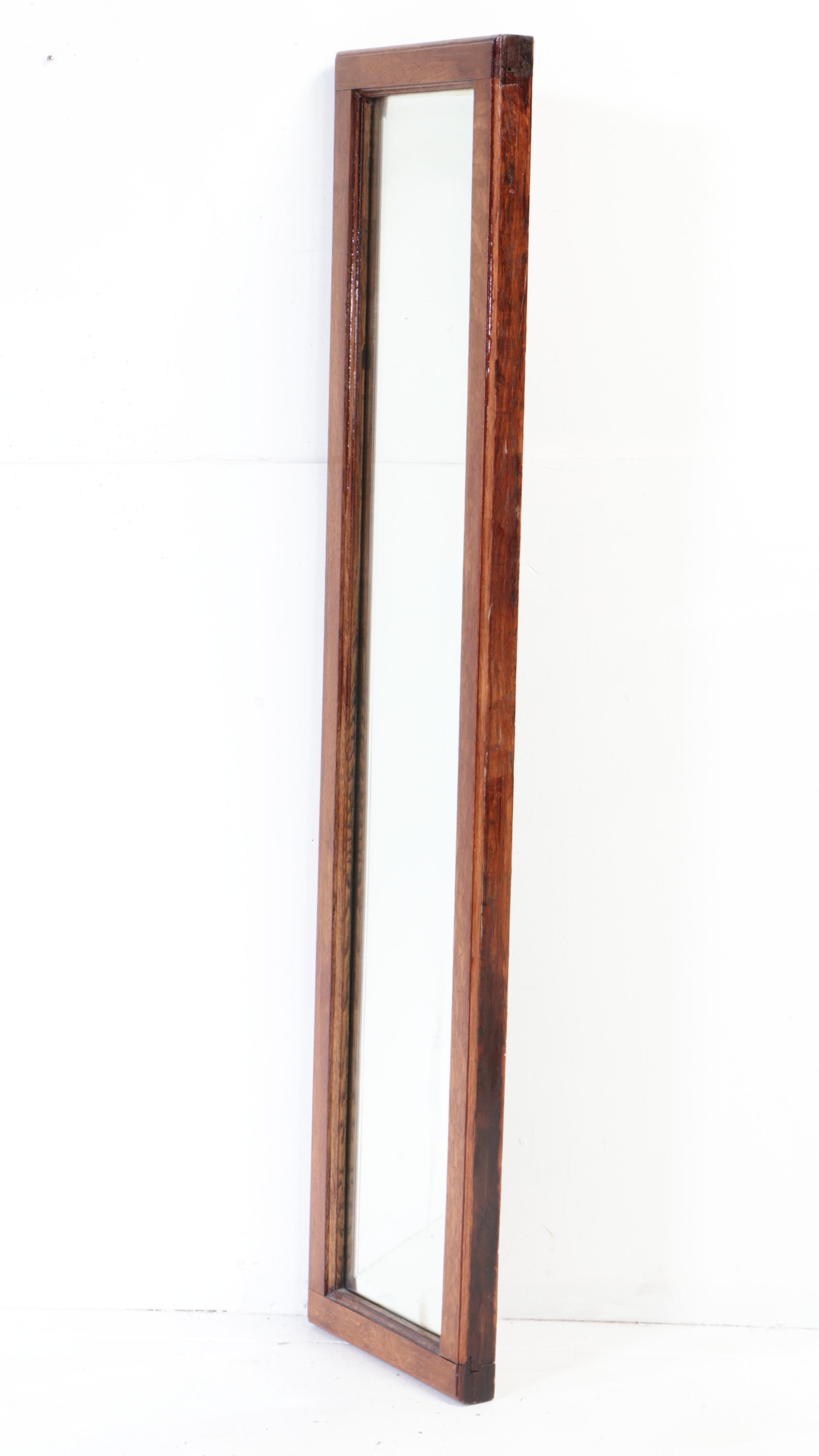 Wooden Frame Full Length Floor Standing Mirror