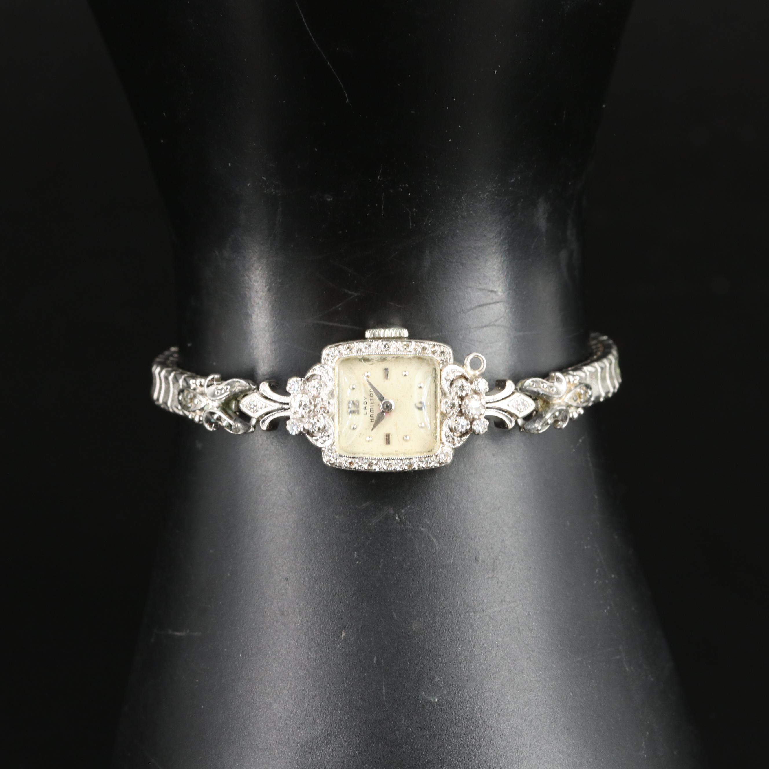 14K and Diamond Lady Hamilton Vintage Watch