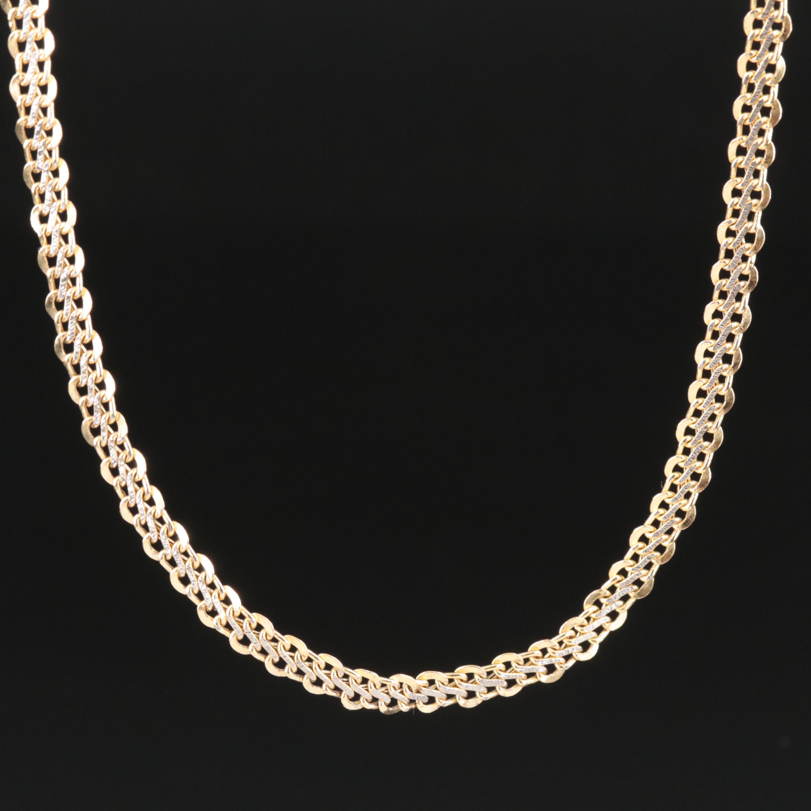 Italian 14K Bismark Chain Necklace