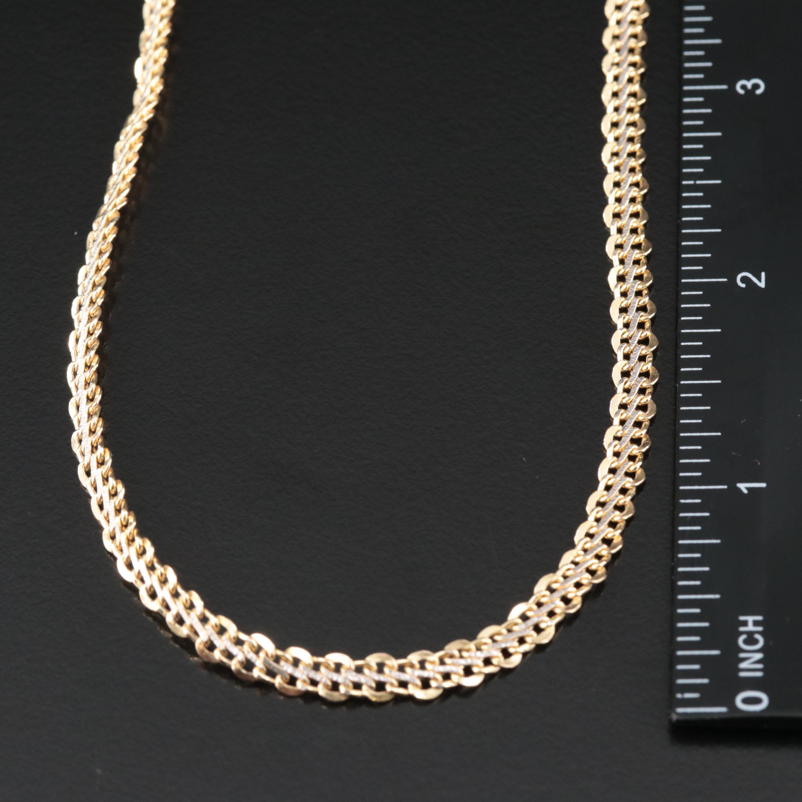 Italian 14K Bismark Chain Necklace