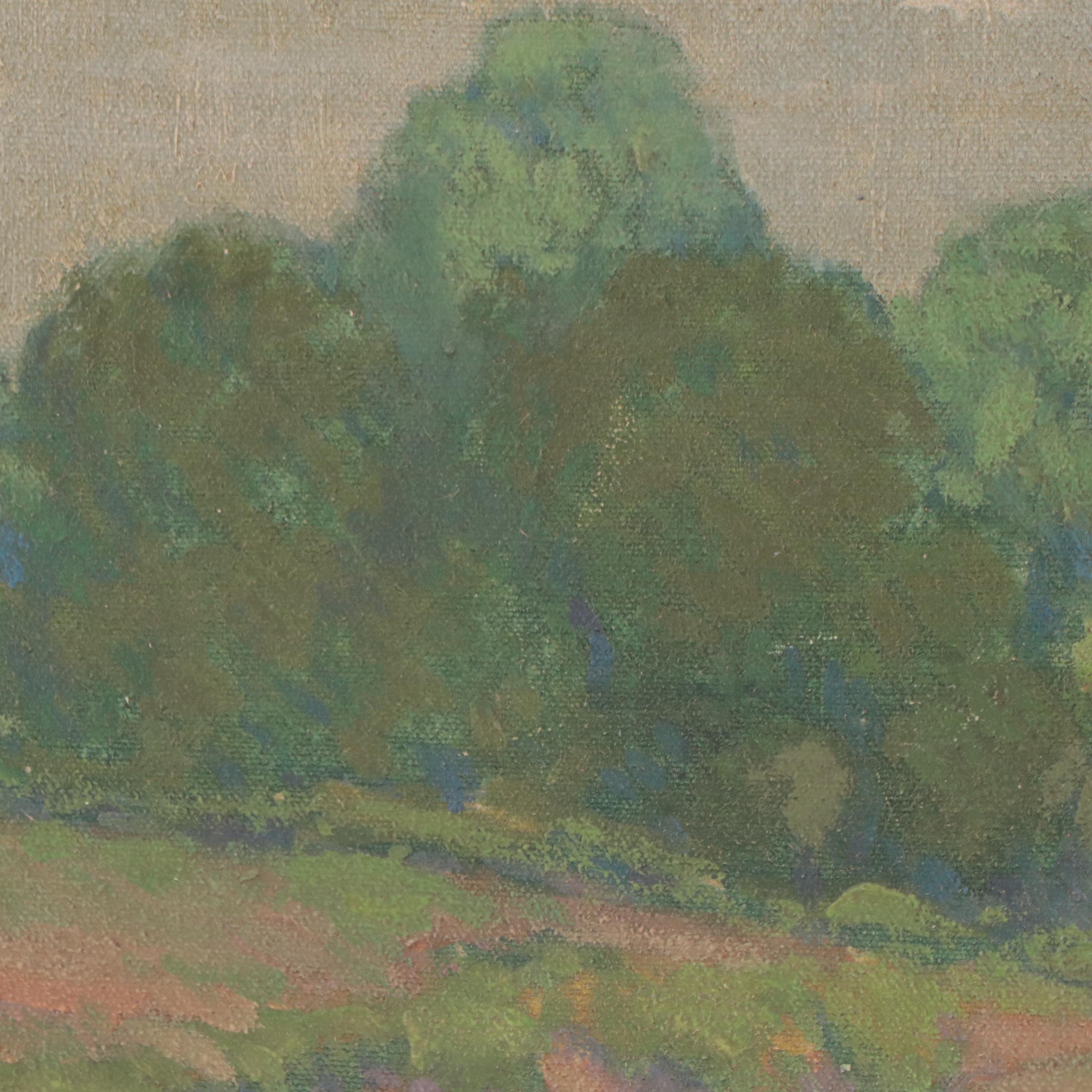 H. M. Gregory Oil Painting of Lake Landscape, 1925