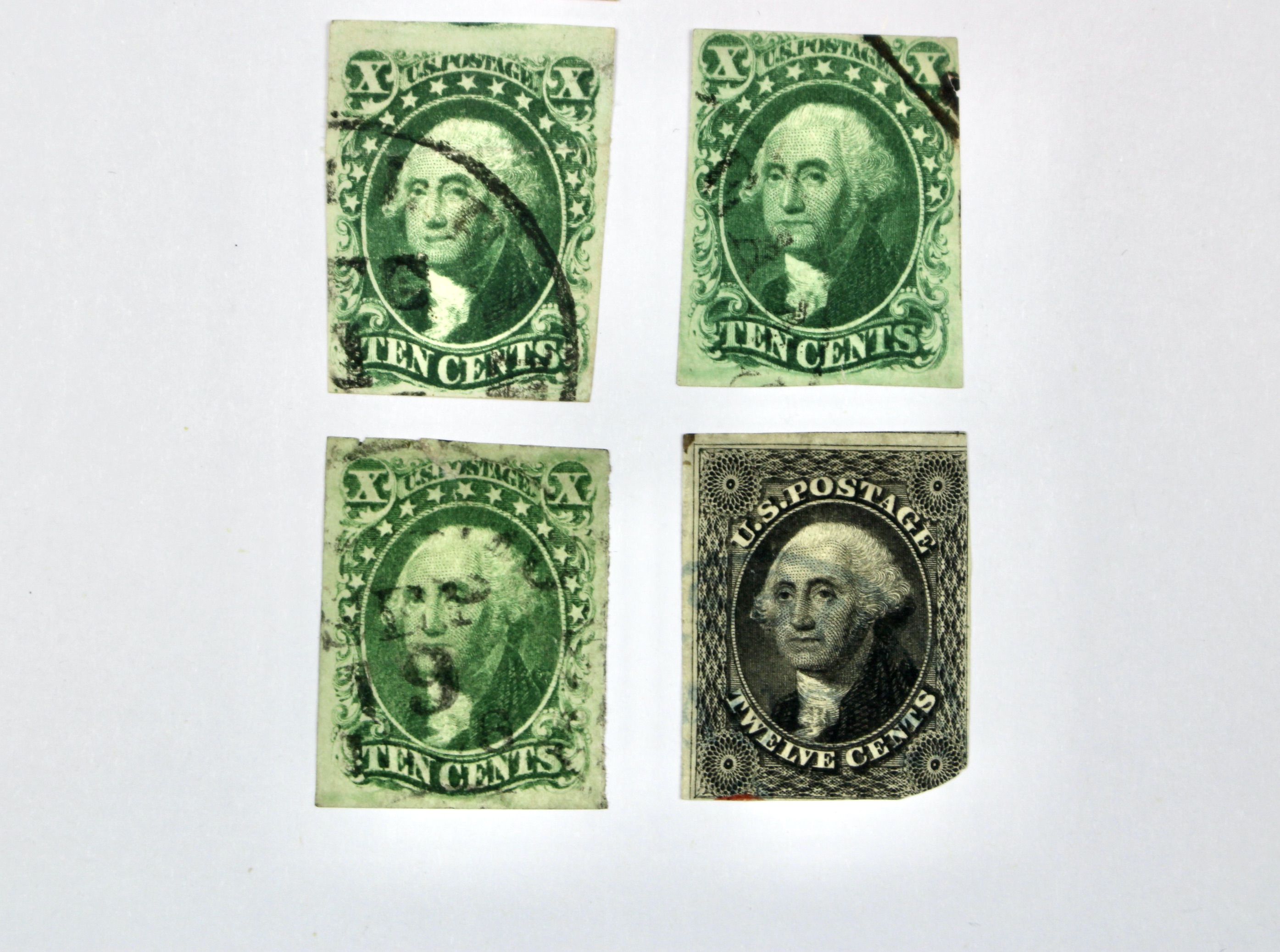 Eight Early U.S. Postage Stamps