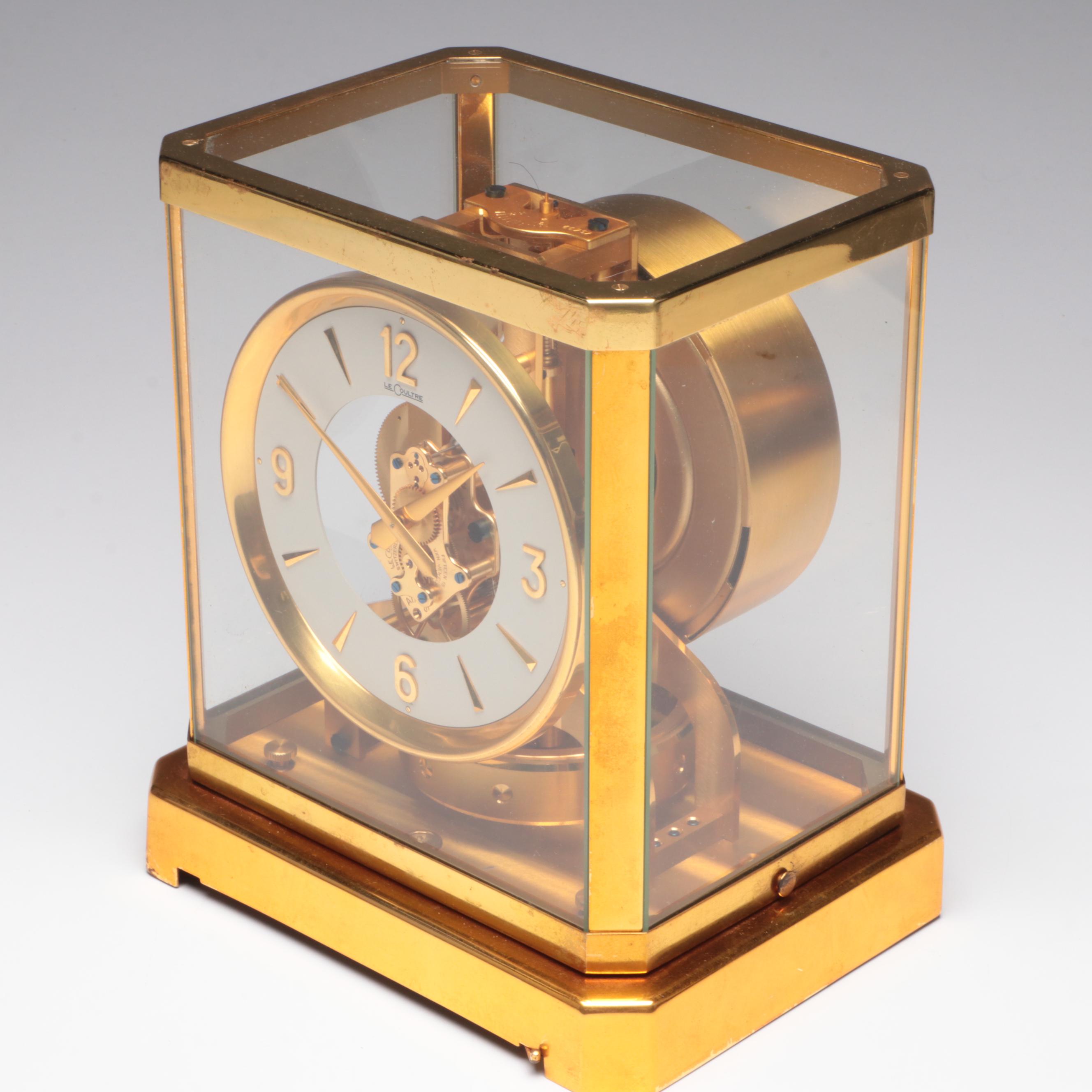 JaegerLeCoultre Atmos Swiss Brass and Glass Perpetual Motion Mantel