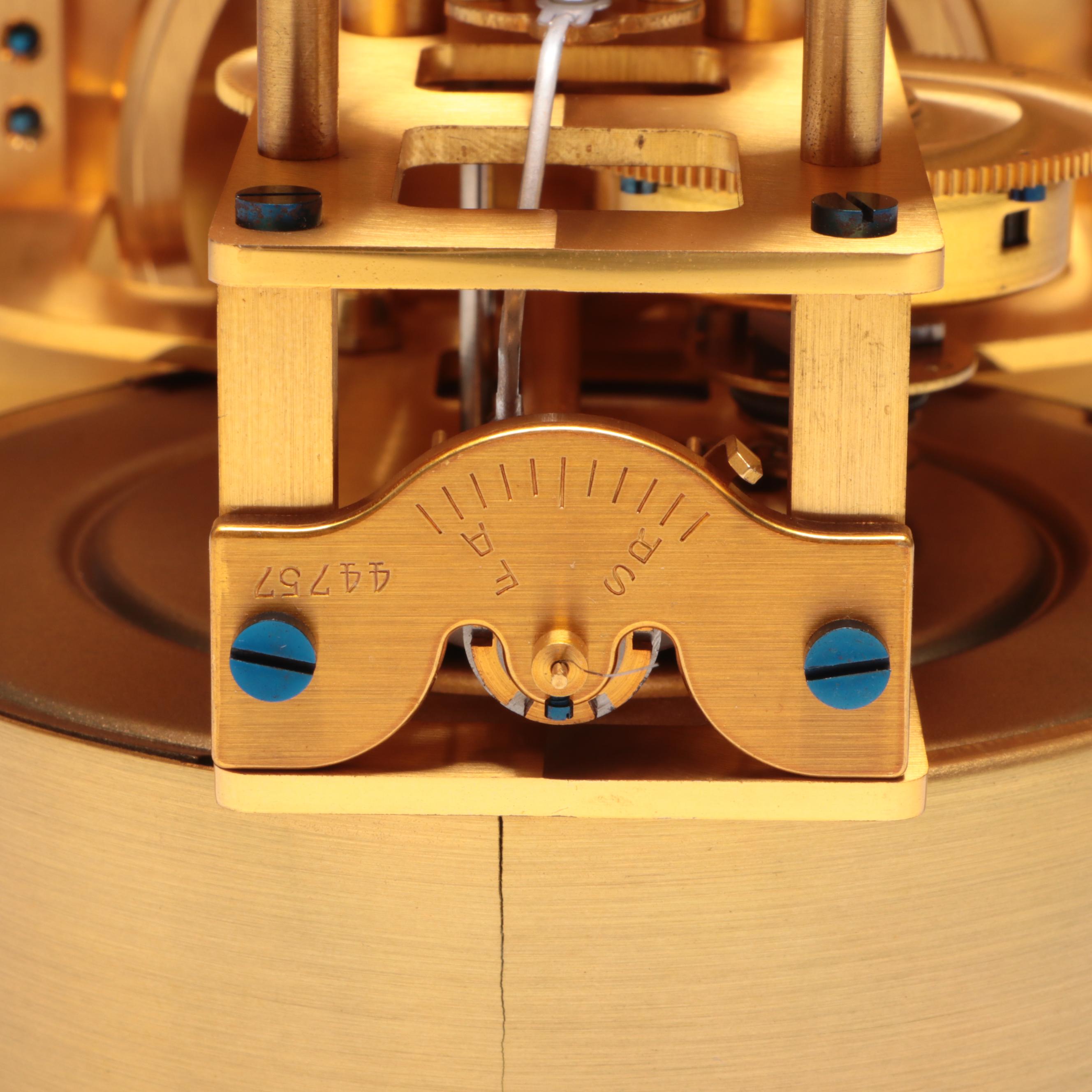 Jaeger-LeCoultre Atmos Swiss Brass and Glass Perpetual Motion Mantel Clock