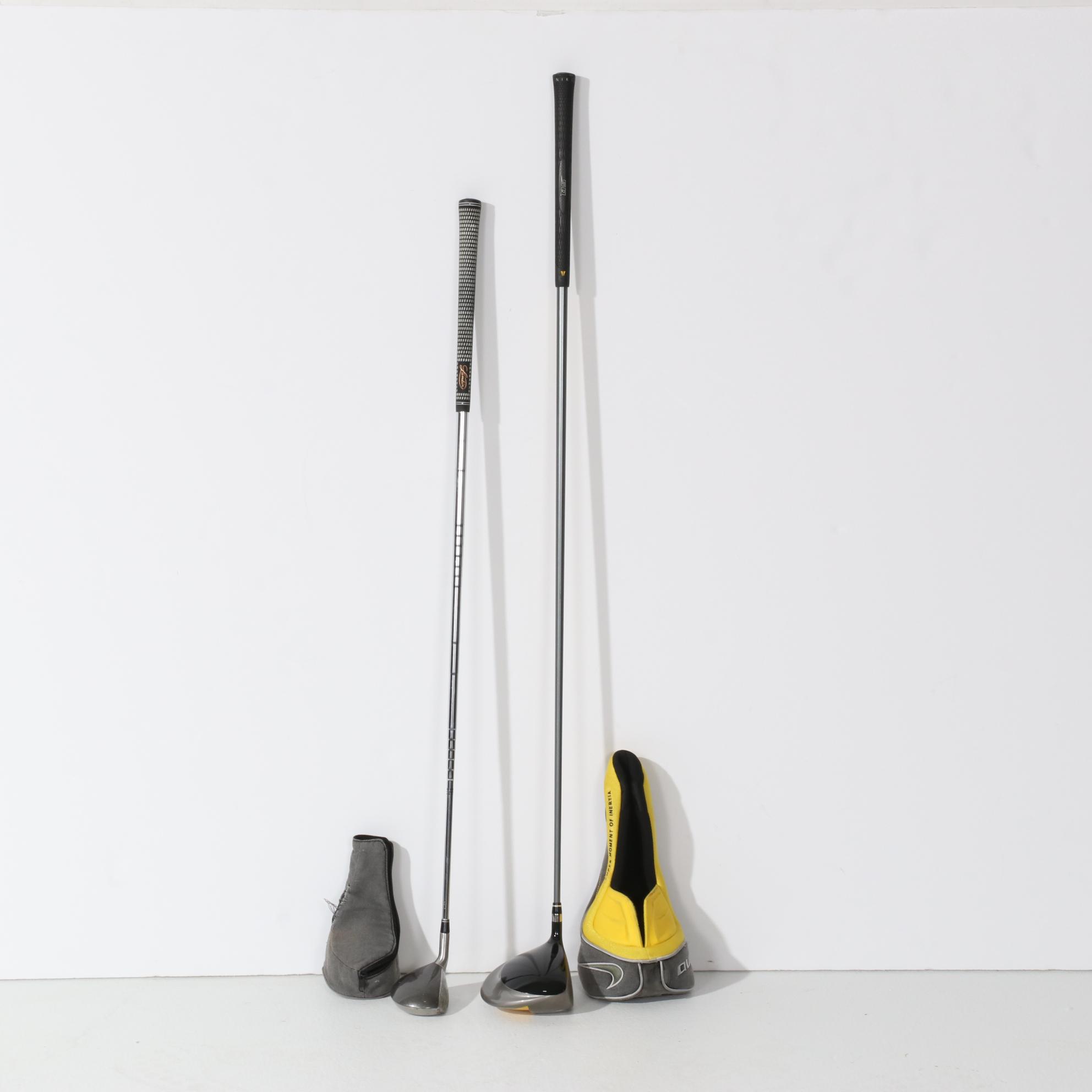 Nike SQ Driver with Cover and Lambkin "Perfect Club" with Cover