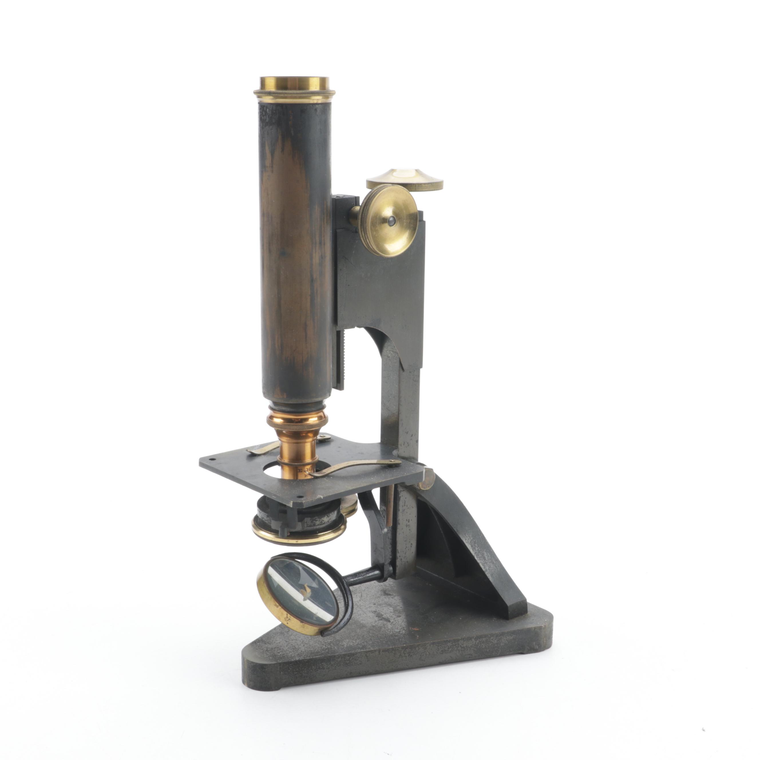 R&J Beck Early Field Microscope With Griffith Eyepieces and Crate, Late 19th C