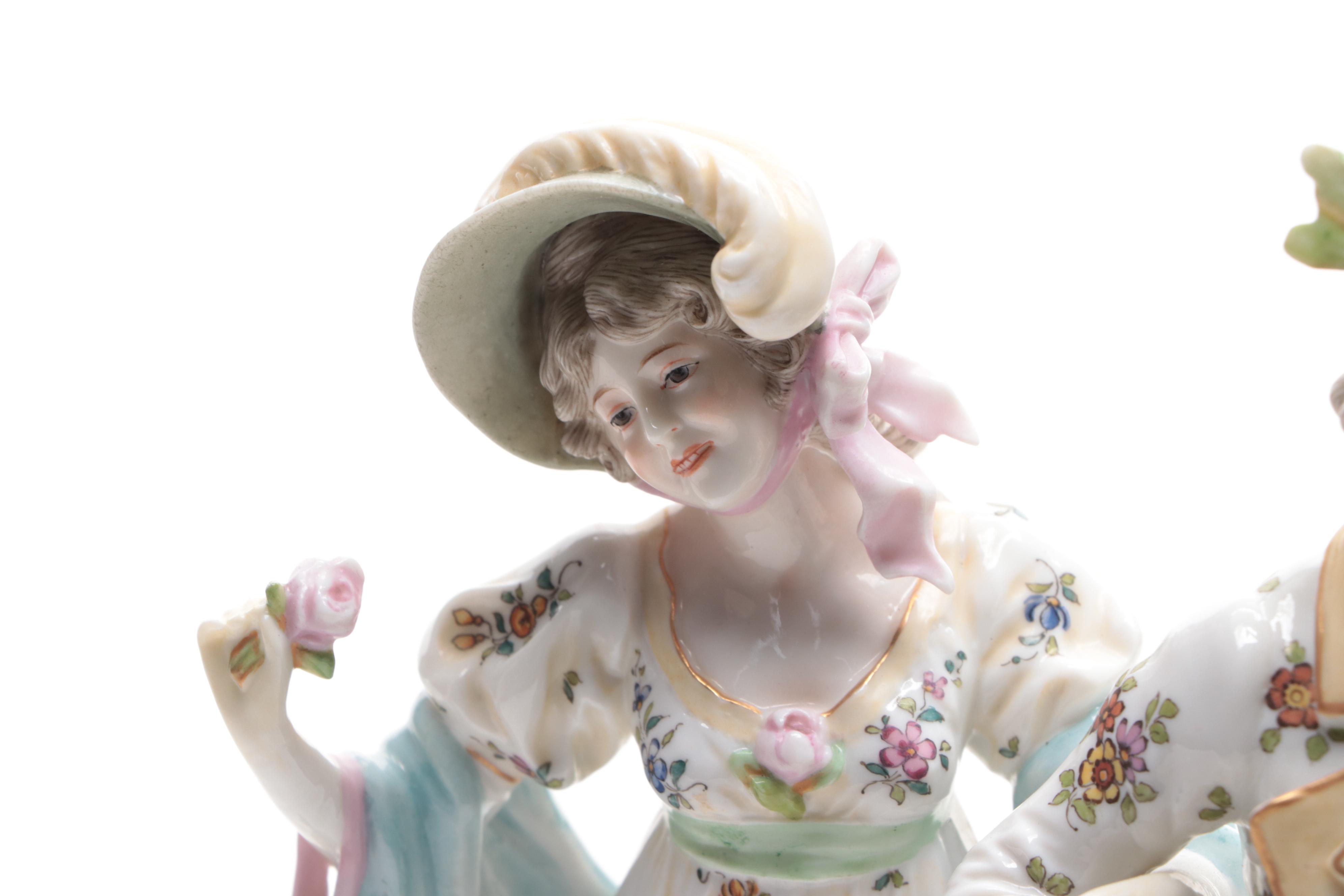Scheibe-Alsbach German Porcelain Tableau,  Early to Mid 20th Century