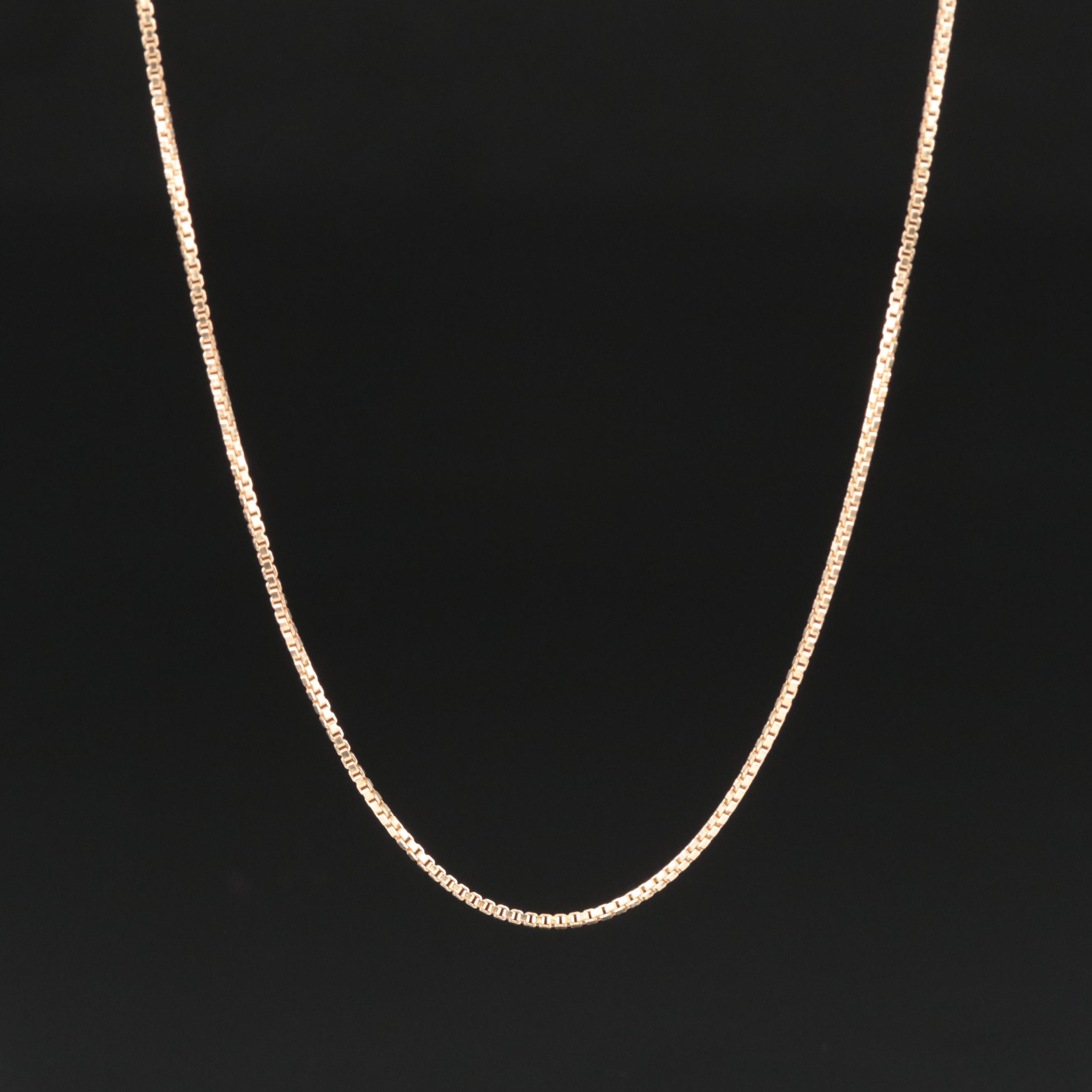 14K Box Chain Necklace