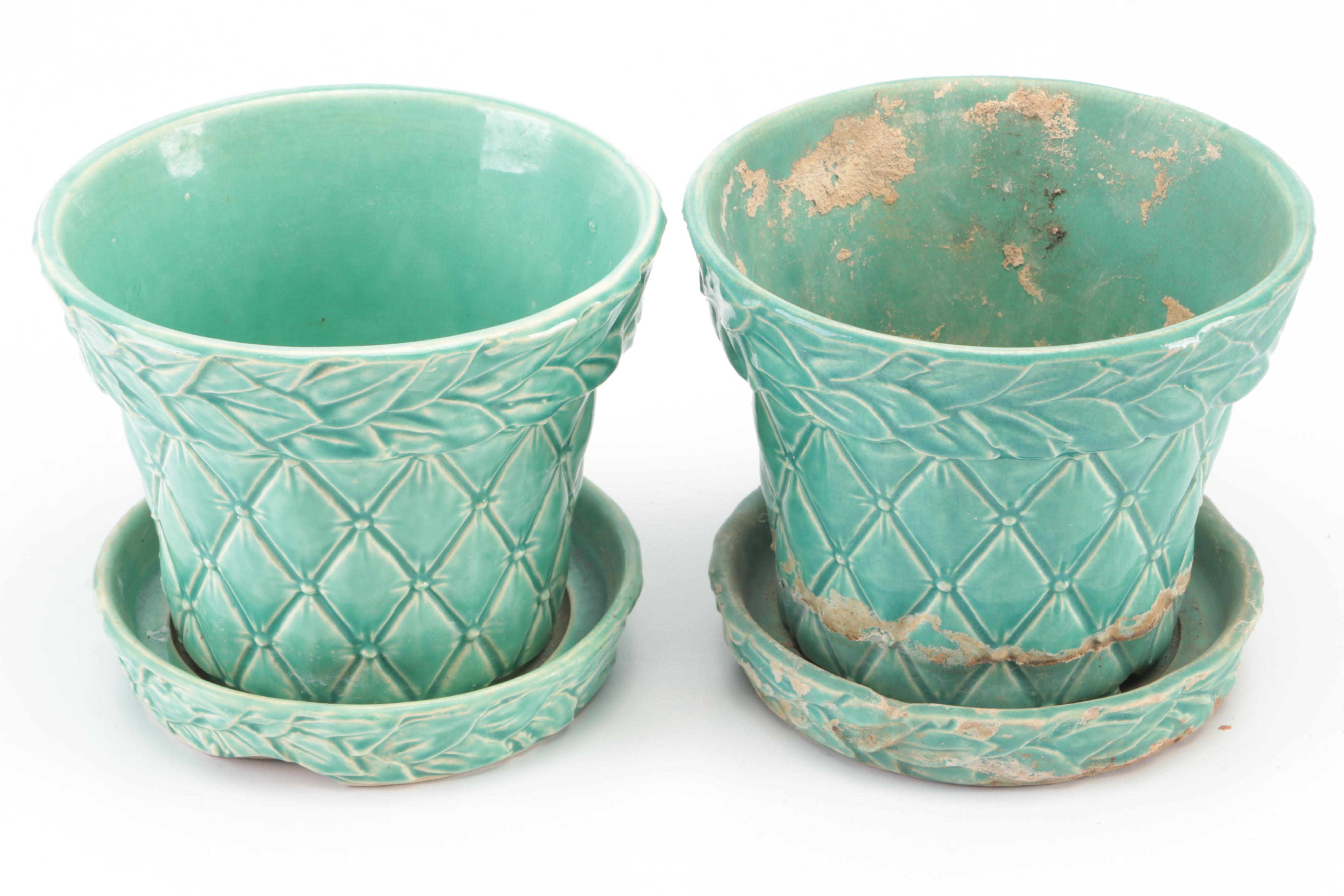 McCoy Pottery with Other Ceramic Planters, Mid-20th Centruy