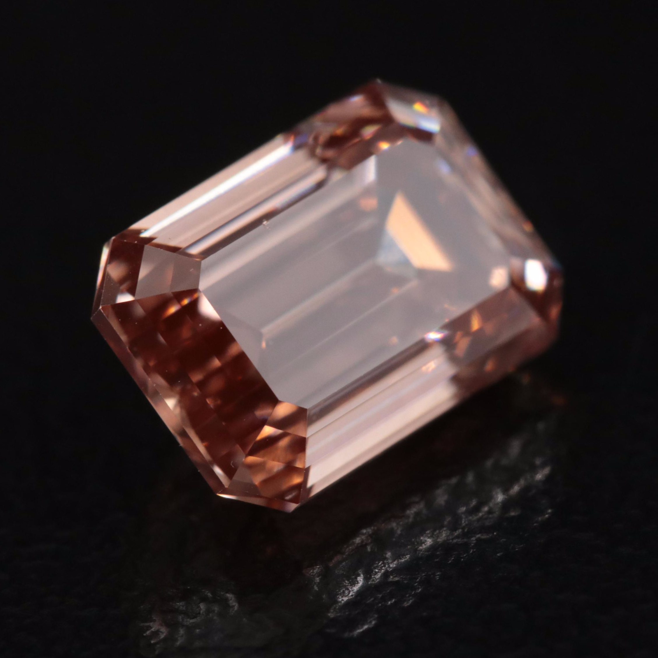 Loose 2.50 CT Fancy Orangy Pink Diamond