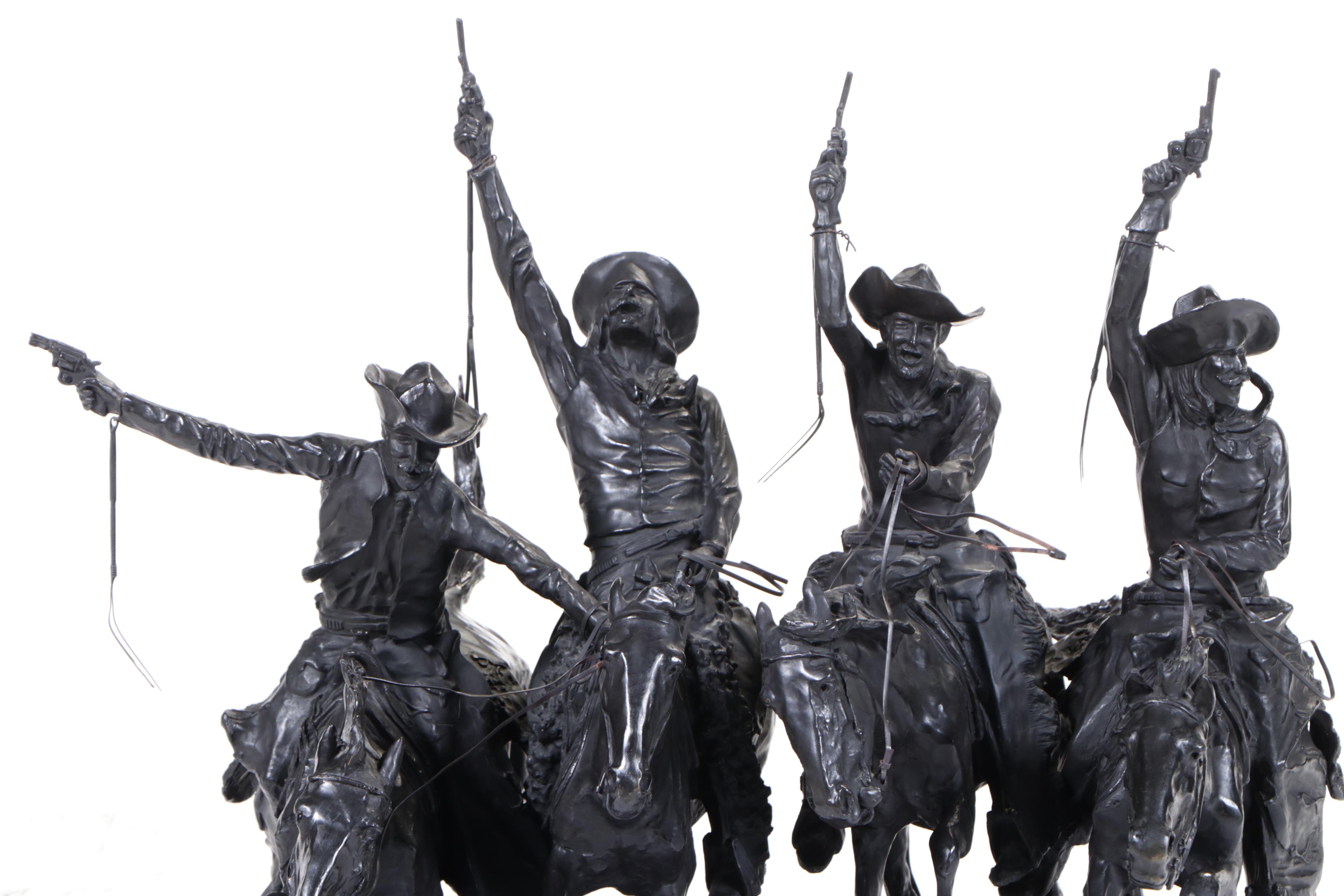 Bronze Sculpture "Coming Through the Rye" After Frederic Remington