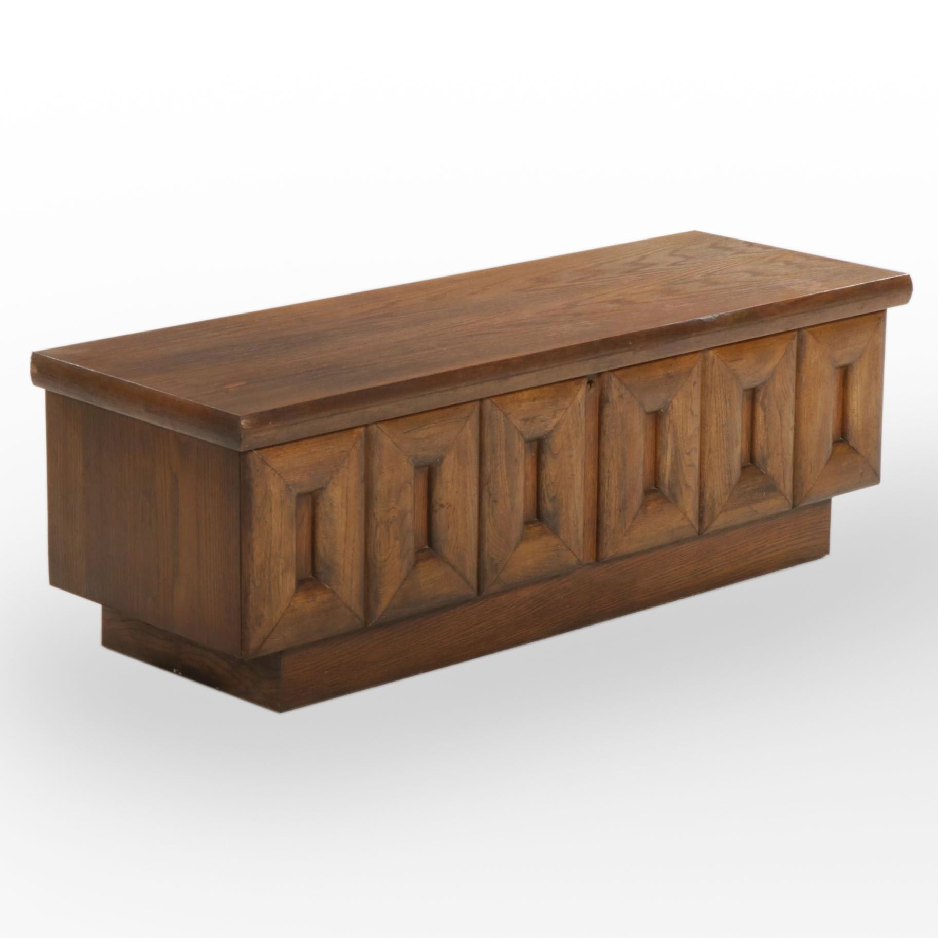 Lane Furniture "Aroma-Tite" Modernist Oak Veneered Cedar Blanket Chest, 1970s