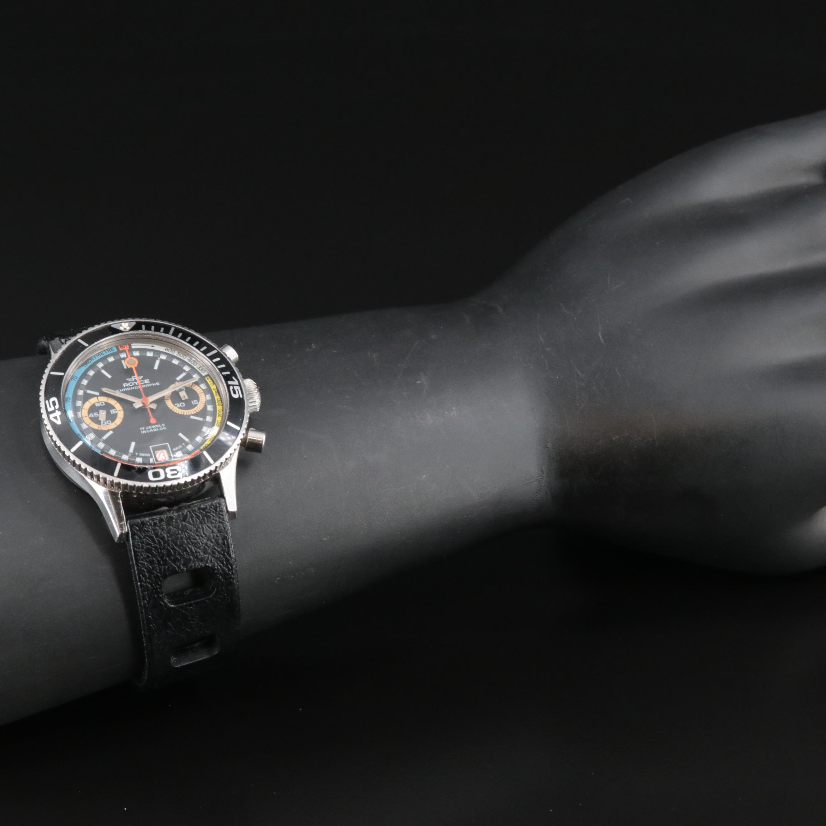 Vintage Royce Diver's Manual-Wind Chronograph Watch