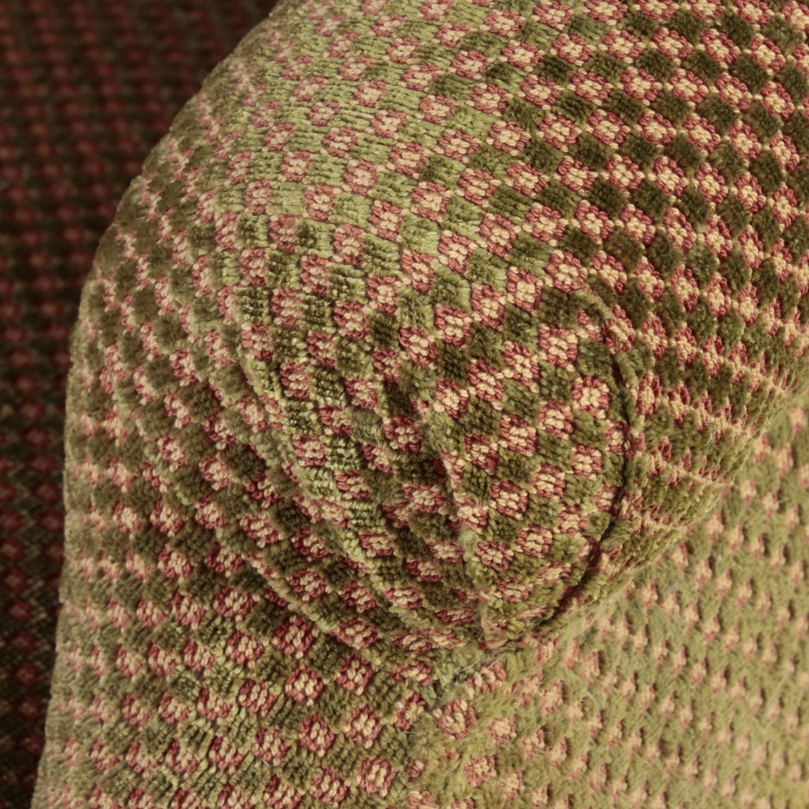 Pair of Edwardian Style Custom-Upholstered Hardwood Tub Chairs